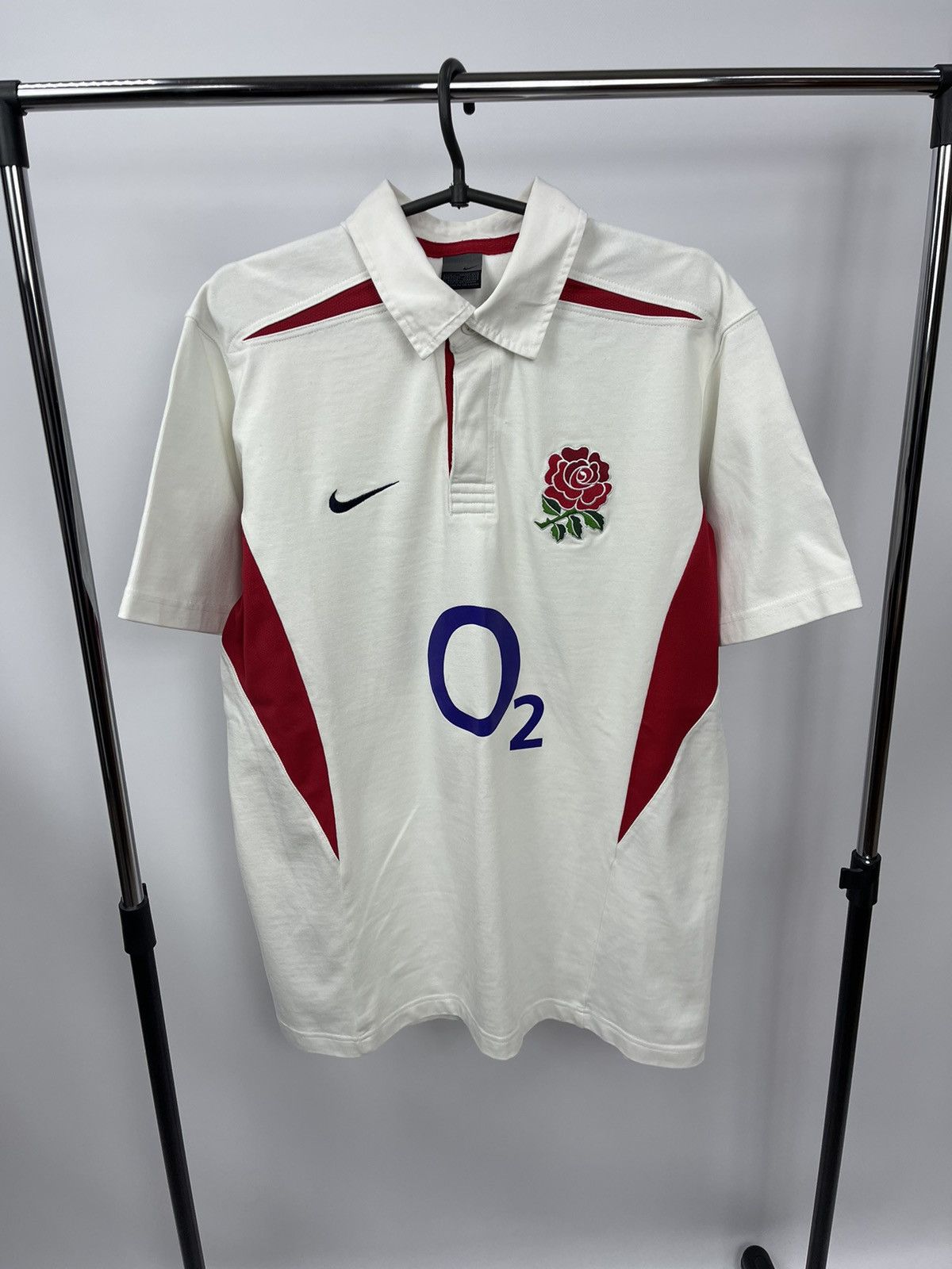 Nike × Rugby Ralph Lauren Vintage England Rugby Shirt Men's L Nike Home 2003-2005 o2 Size US L / EU 52-54 / 3 - 1 Thumbnail