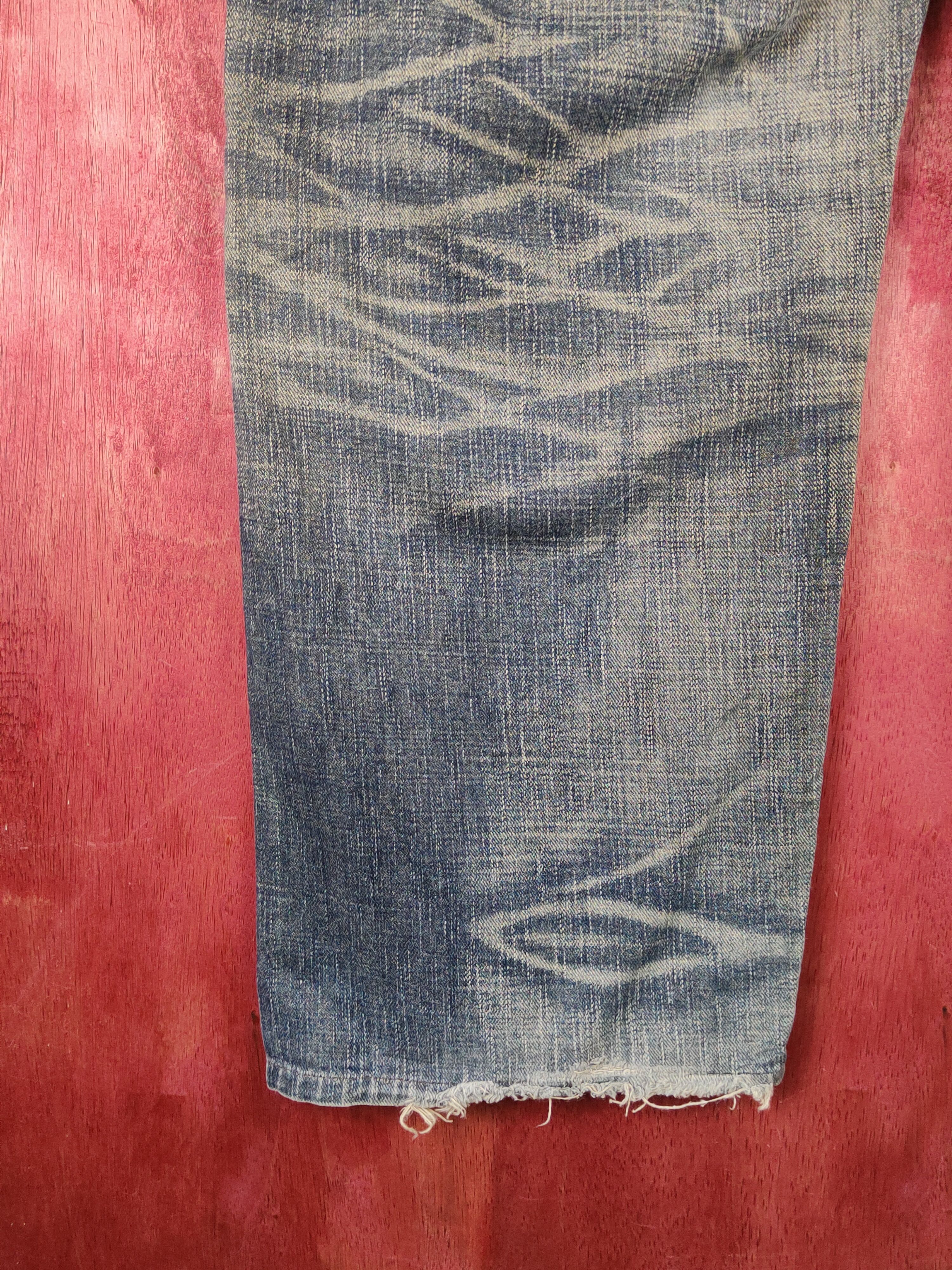 Japanese Brand GLHeart Dark Blue Faded Distressed Ripped Jeans #S2248 Size US 40 / EU 56 - 9 Thumbnail