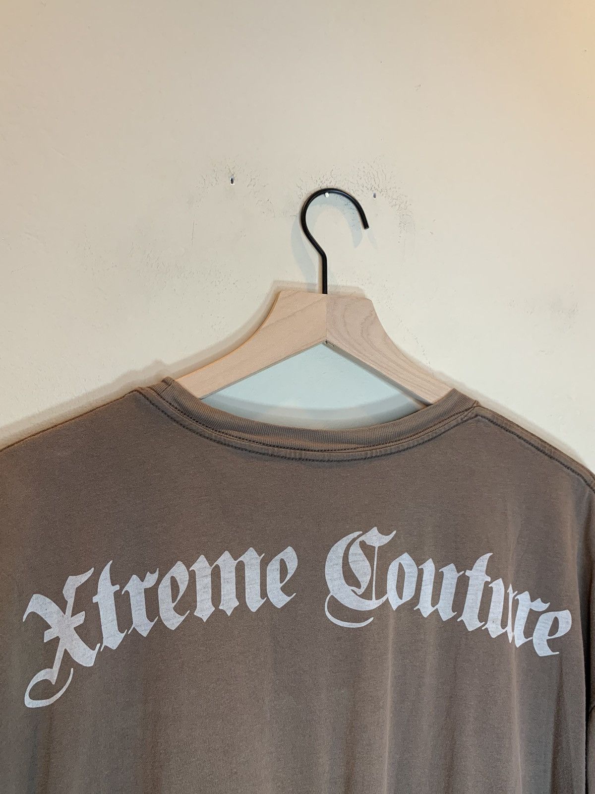 Vintage RARE Vintage Xtreme Couture Skull Wings Biker MMA Fade Shirt Size US XXL / EU 58 / 5 - 4 Thumbnail