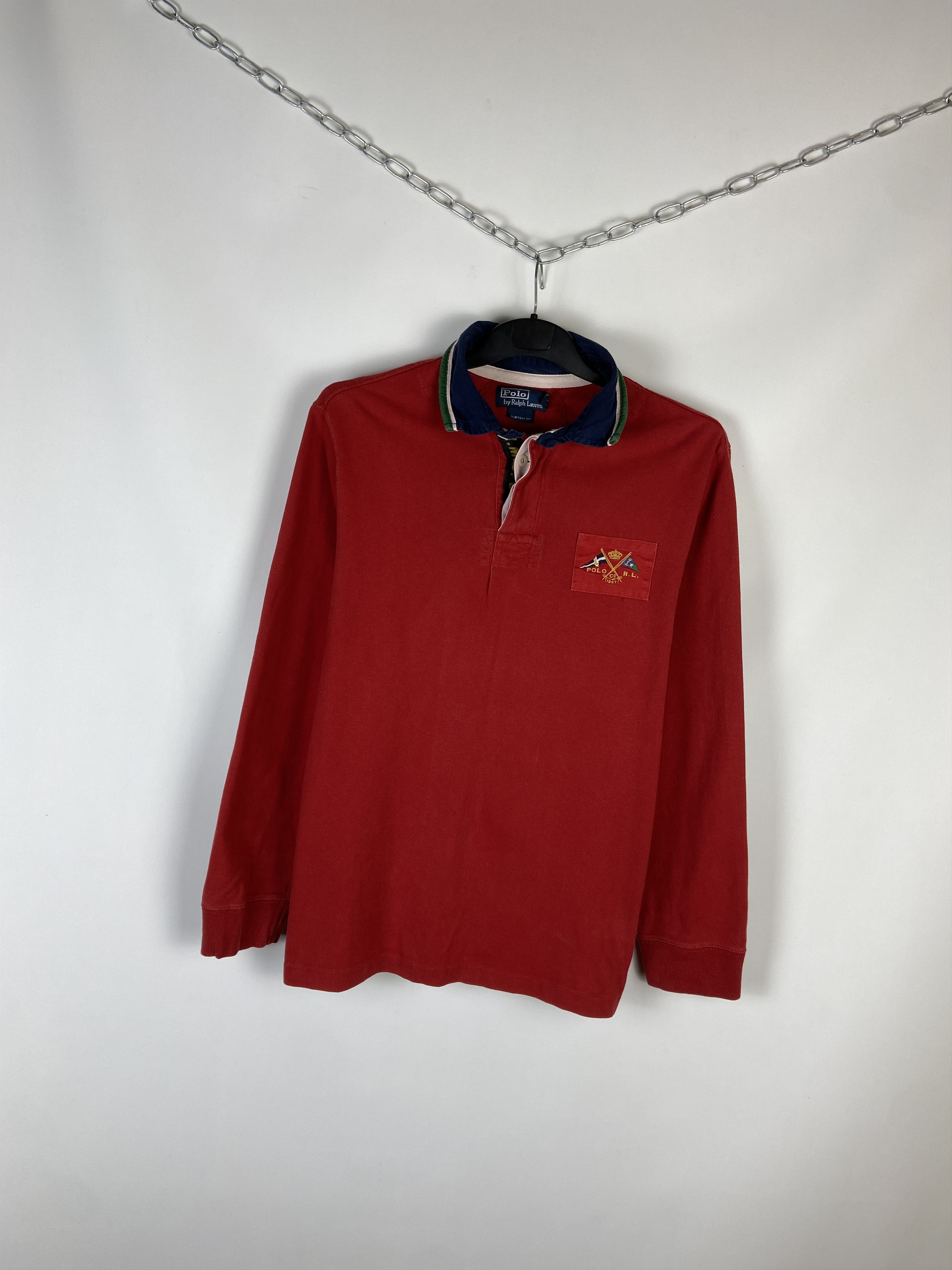 Polo Ralph Lauren Vintage 90s Polo Ralph Lauren Rugby Long Sleeve Shirt Size US L / EU 52-54 / 3 - 2 Thumbnail