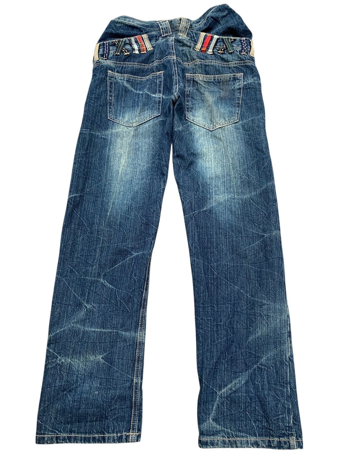 Le Grande Bleu (L.G.B.) DOUBLE WAIST UNBRAND PUNK STYLE RUSTY DISTRESSSED DENIM Size US 29 - 5 Thumbnail