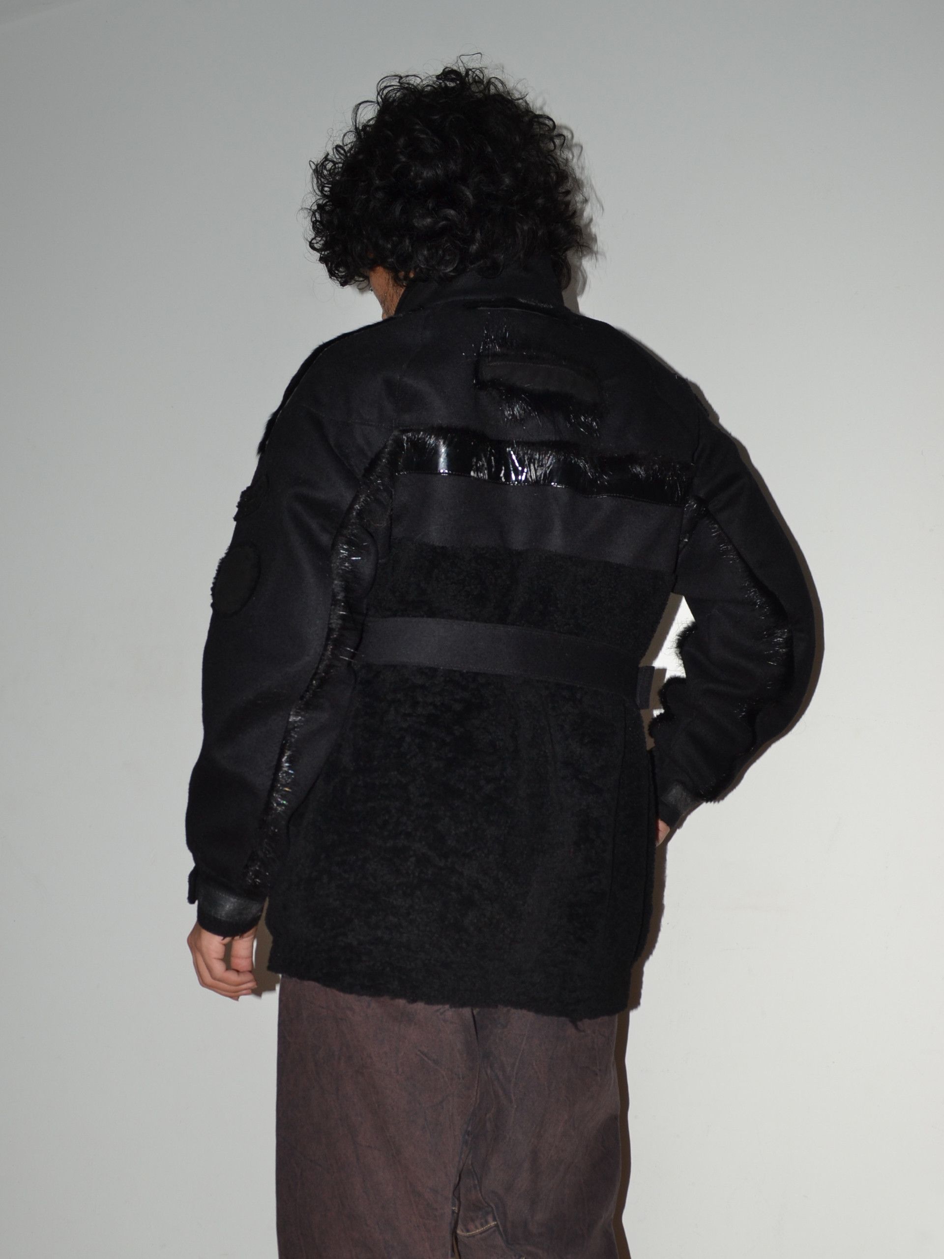 Prada FW2007 Sheep & Nutria Fur Trimmed Wool Military Jacket Size US M / EU 48-50 / 2 - 7 Thumbnail