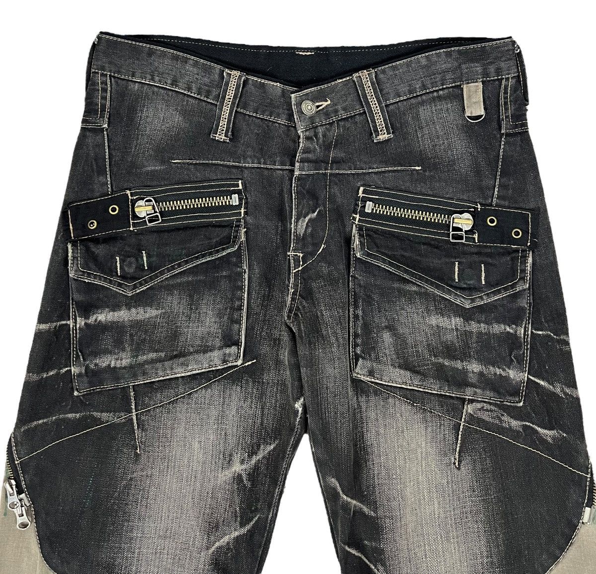 If Six Was Nine 🔥RARE DESIGN‼️DISTRESSED PPFM MUD WASH JEANS Size US 34 / EU 50 - 6 Thumbnail