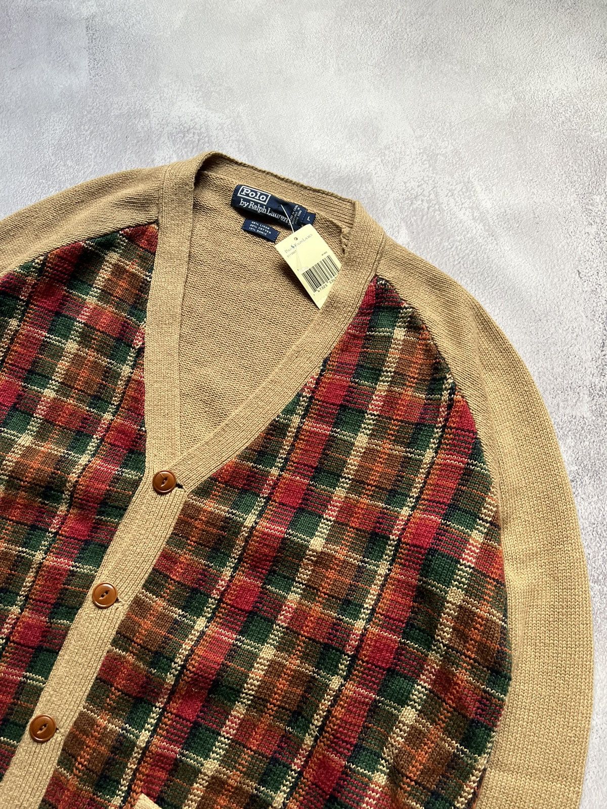 Polo Ralph Lauren × Vintage Vintage Polo Ralph Lauren Knit Cardigan Aztec Country Linen Size US L / EU 52-54 / 3 - 4 Thumbnail