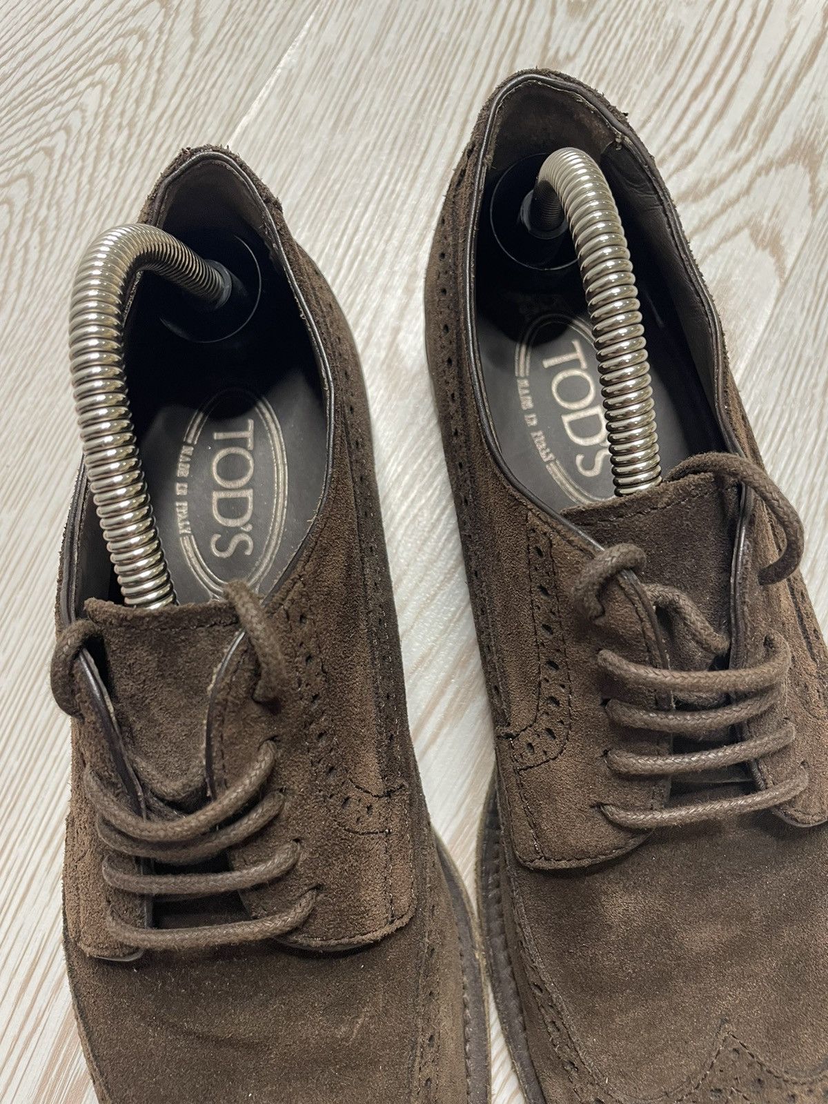 Tod's Tod’s men’s brown suede leather brogue shoes Size US 7.5 / EU 40-41 - 8 Thumbnail