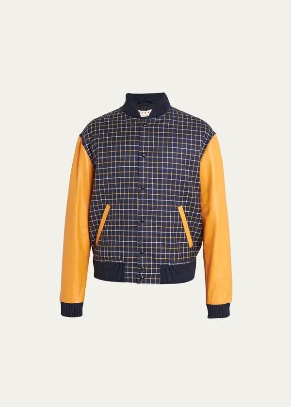 Marni o1w1db10125 Leather Jacket in Dark/Blue Size US M / EU 48-50 / 2 - 1 Preview