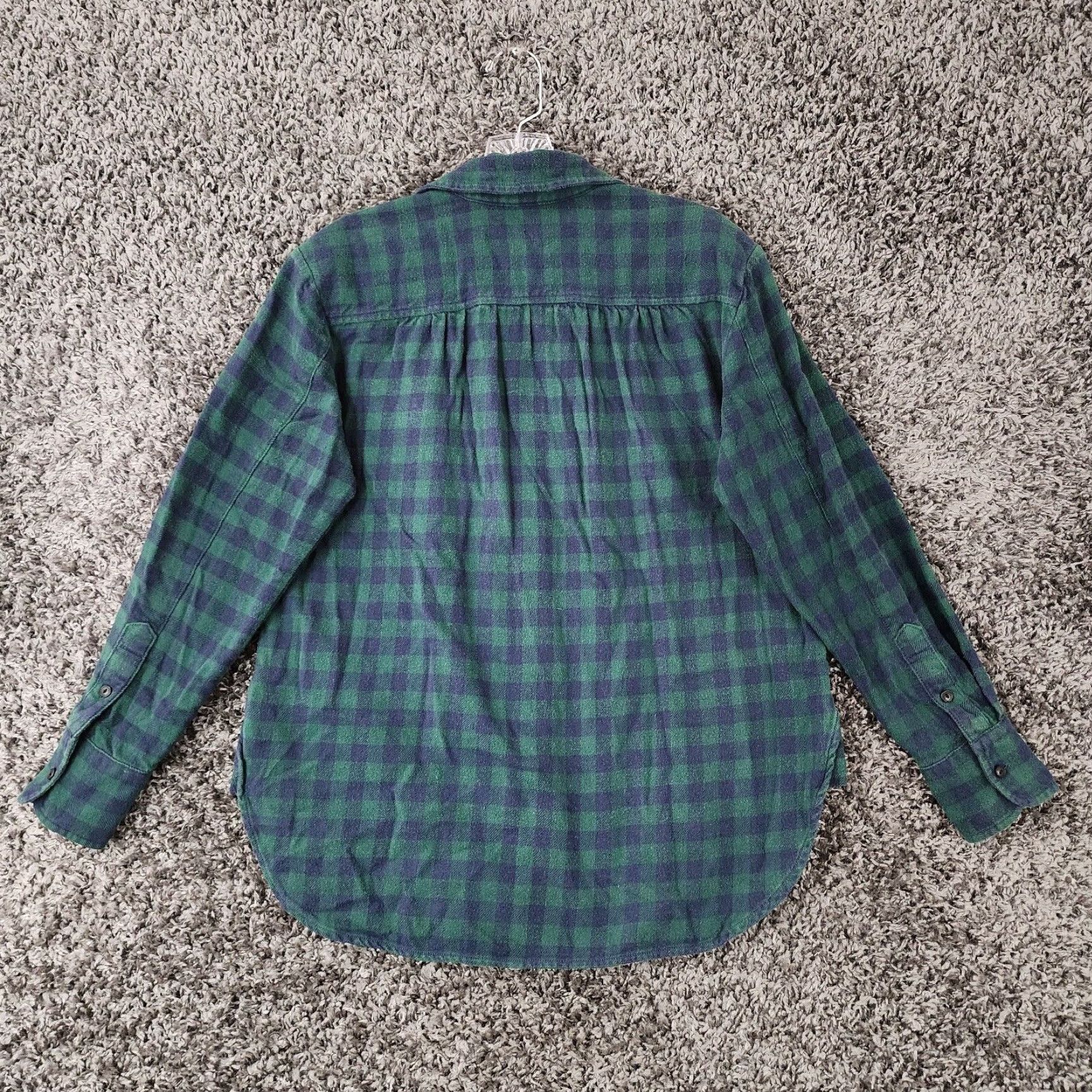 Madewell MADewell Mens Plaid Flannel Button-Up Shirt Long Sleeve Green Blue XS Size US XS / EU 42 / 0 - 5 Thumbnail