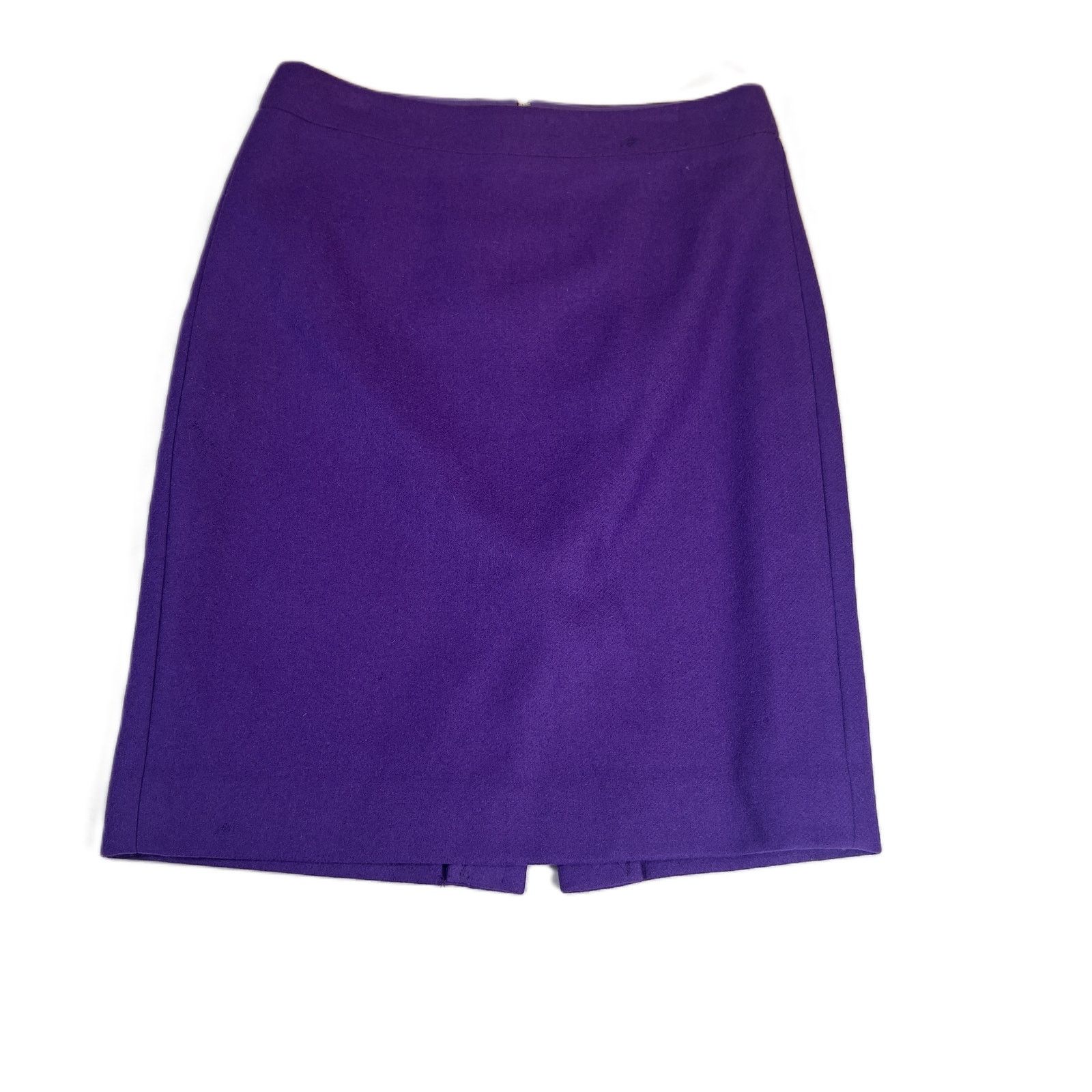 J.Crew J Crew The Pencil Skirt 0 Above Knee Wool Blend Purple Lined Size 25" / US 0 / IT 36 - 1 Thumbnail