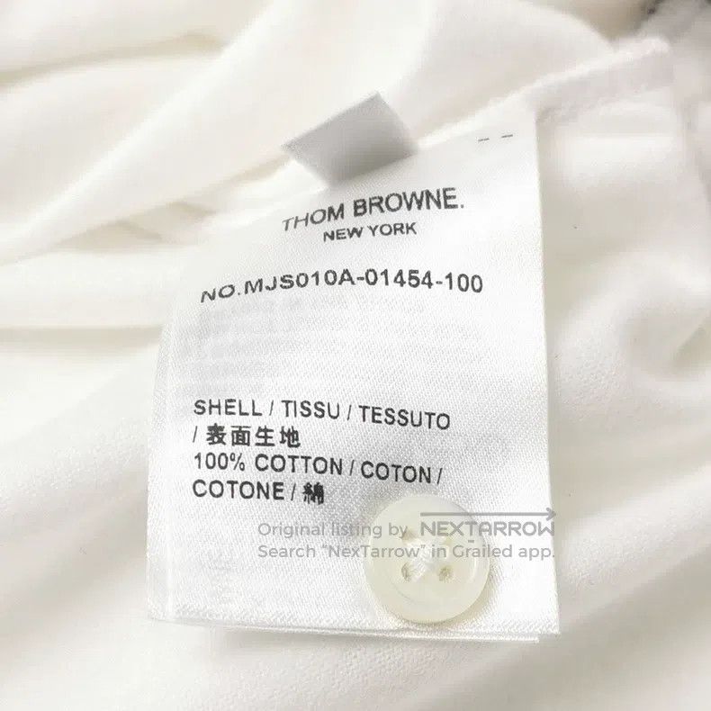 Thom Browne Thom Browne White short-sleeved T-shirt Size US S / EU 44-46 / 1 - 4 Thumbnail