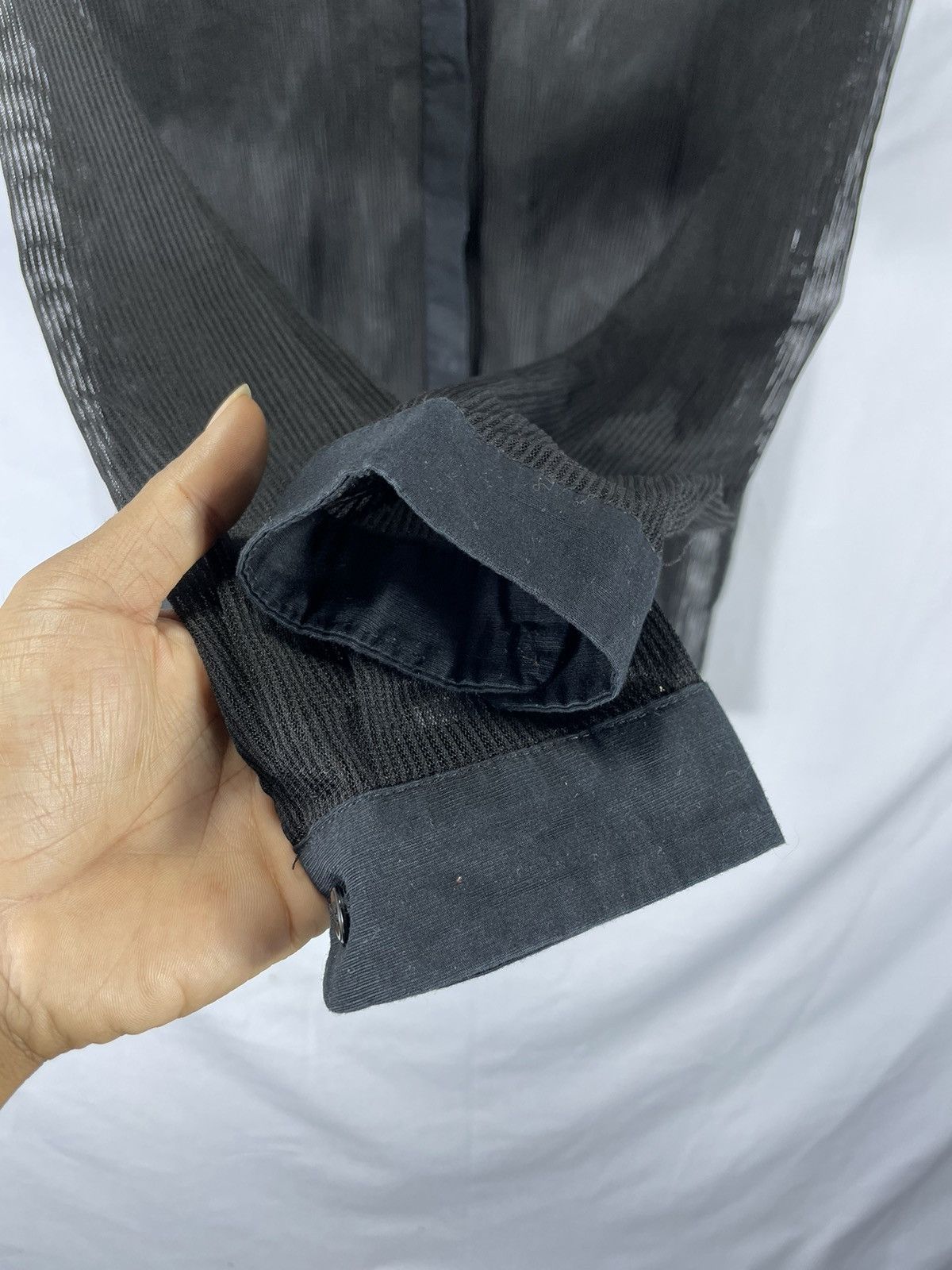 Other Vintage Black Mesh shirt button up Size US S / EU 44-46 / 1 - 3 Thumbnail