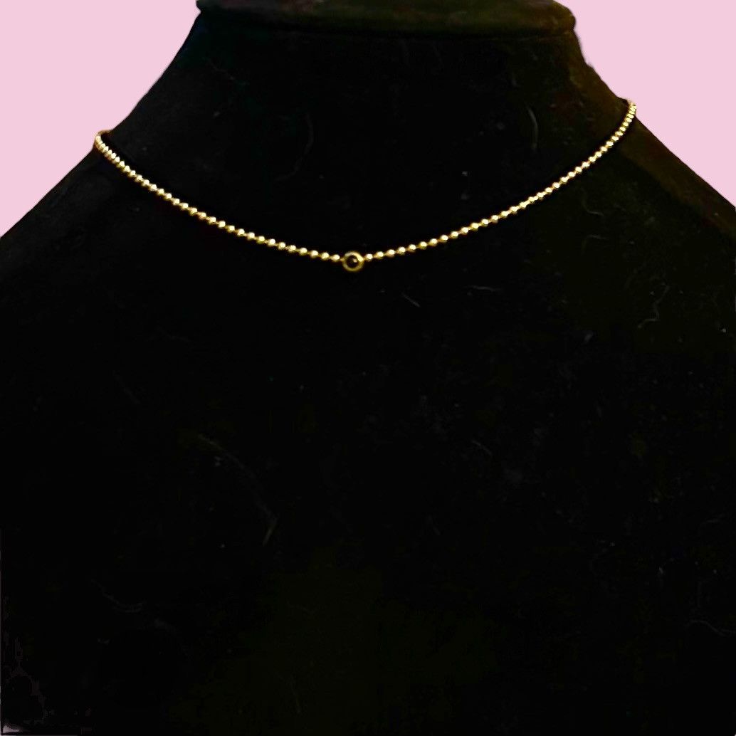 Other × Vintage Vintage Avon gold tone ball chain bezeled stone necklace Size ONE SIZE - 1 Thumbnail