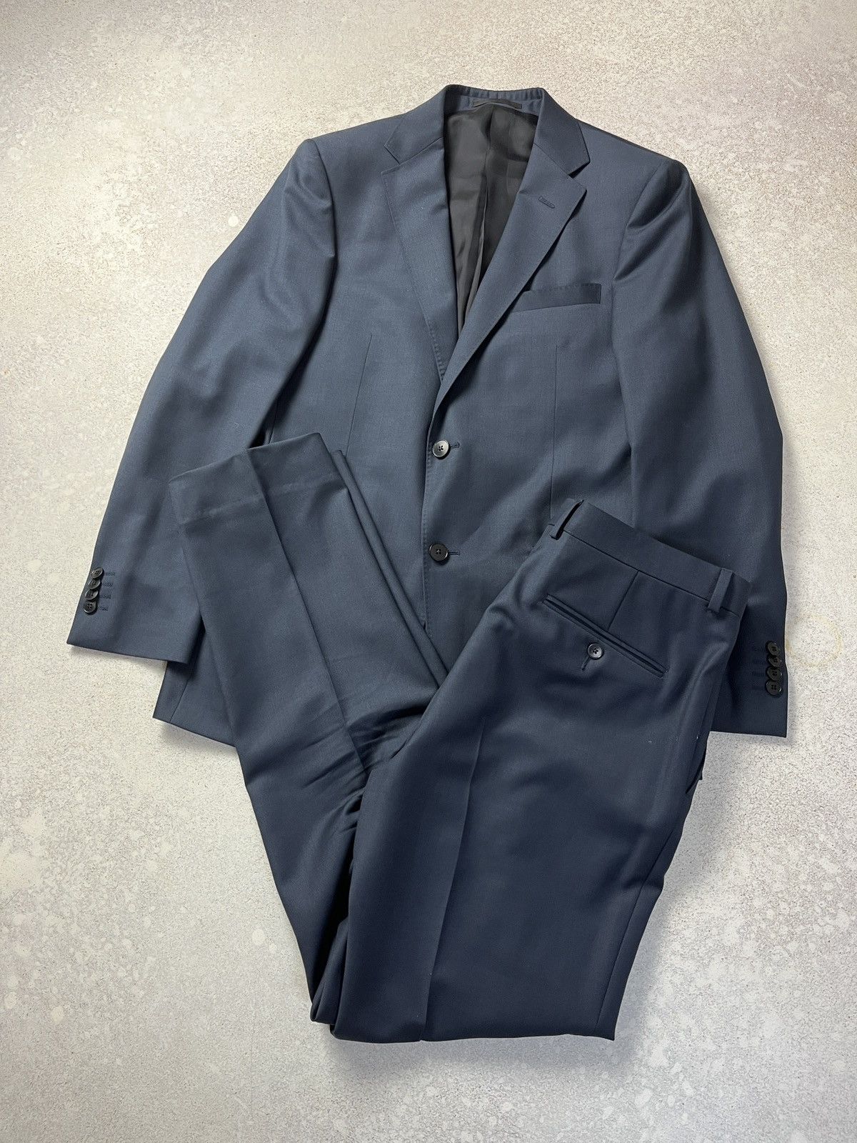 Z Zegna Z Zegna Suit Mens 50R Navy Blue 2 Button Turati Wool Pants Size 50R - 1 Thumbnail