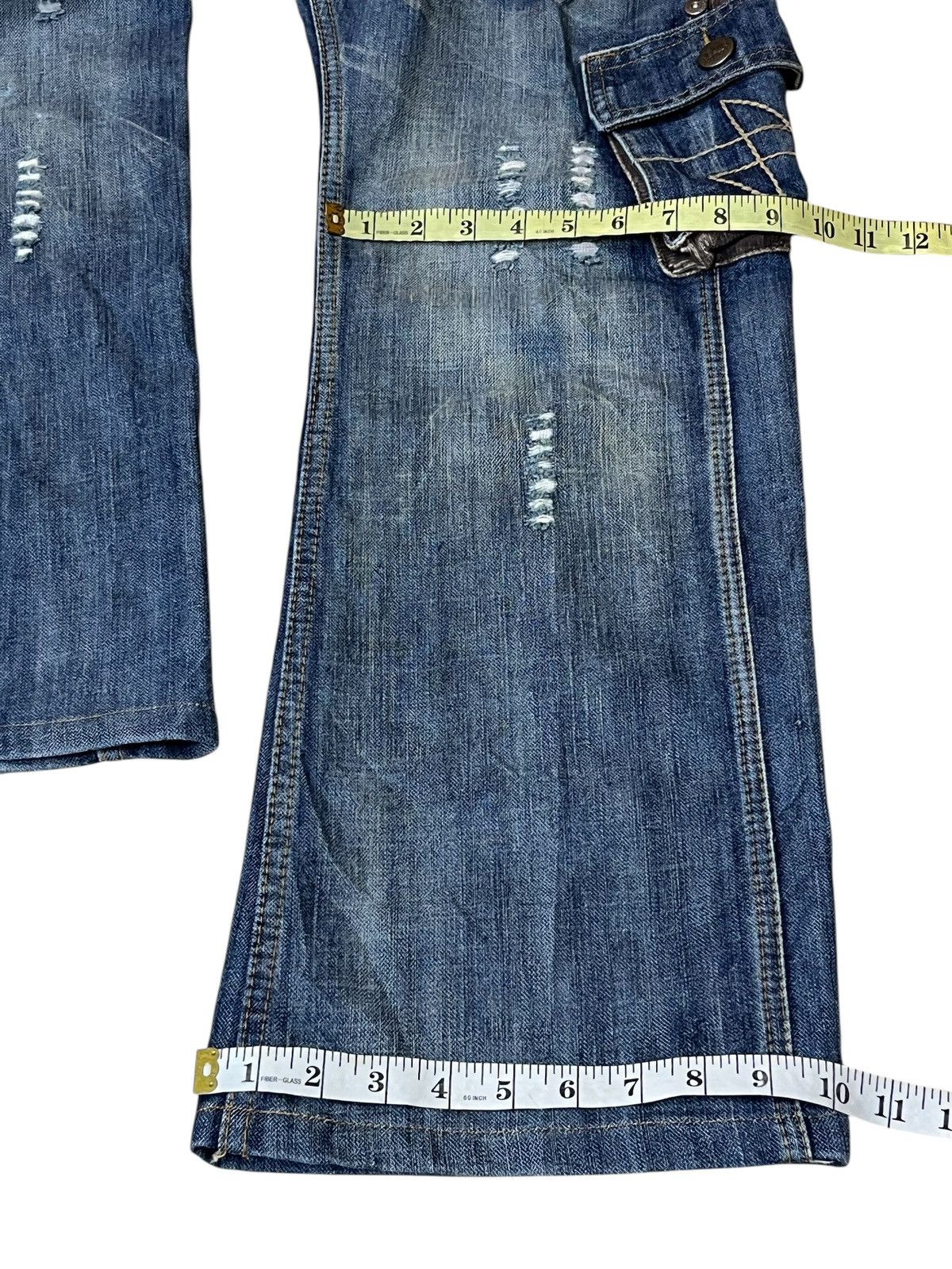 Japanese Brand JAPANESE ARCHIVE Y2K JEANS DE ART BONDAGE CARGO FLARED JEANS Size US 34 / EU 50 - 13 Thumbnail