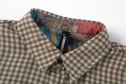 Japanese Brand Kurusu x Maki Retro fashion patchwork plaid button up shirt Size US L / EU 52-54 / 3 - 4 Thumbnail