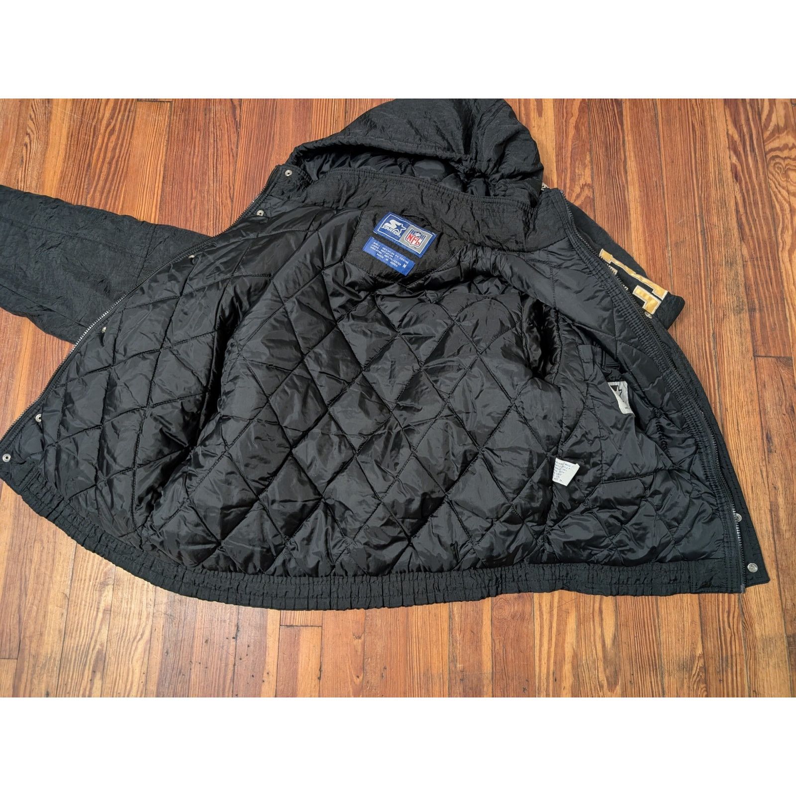 Starter VTG Starter Pittsburgh Steelers Mens Medium Puffer Jacket Size US M / EU 48-50 / 2 - 7 Thumbnail