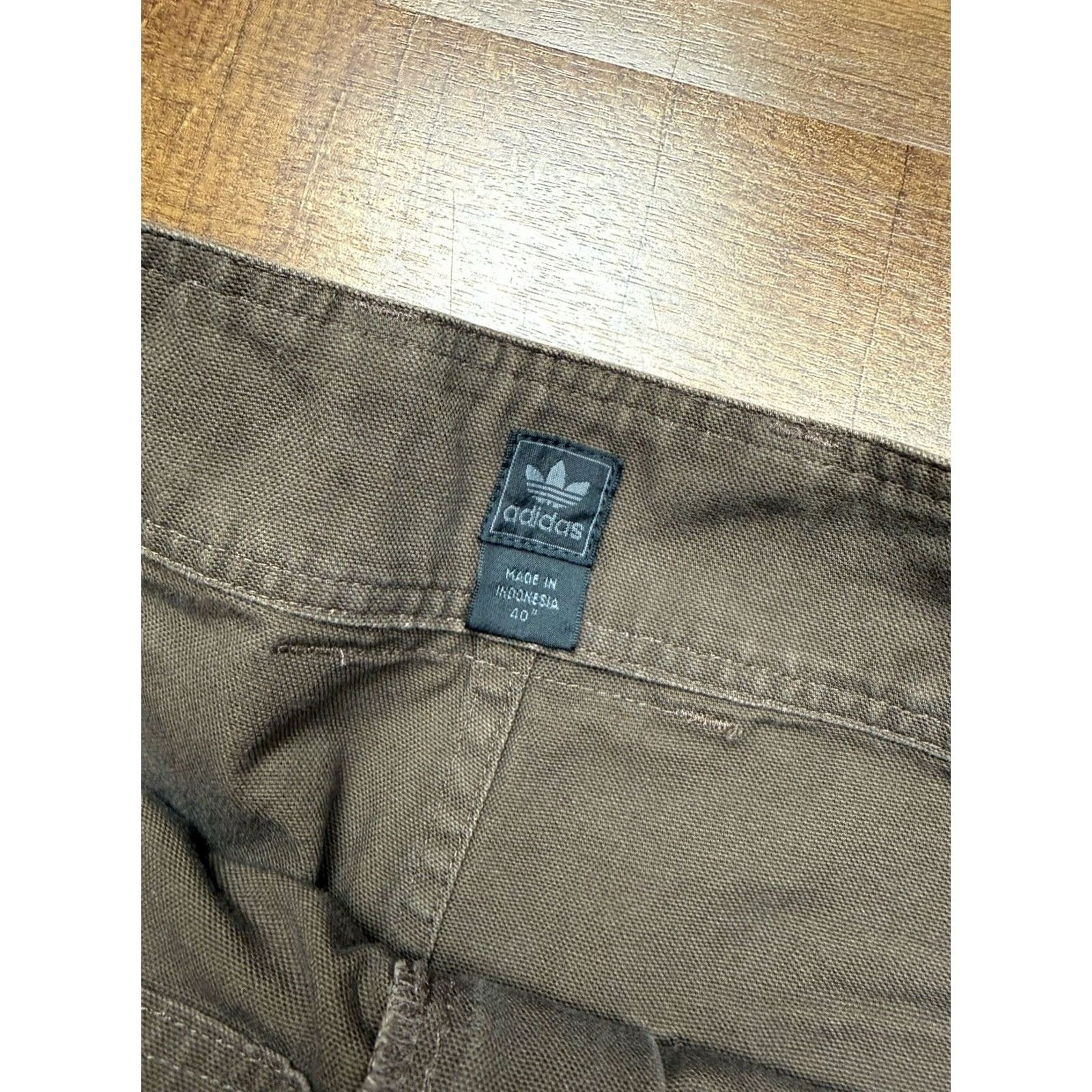 Adidas VTG Adidas Brown Cargo Pants Canvas Pockets Men’s XL 40X32 Inseam 32 Cotton Canvas Pockets Y2K Size US 36 / EU 52 - 7 Thumbnail