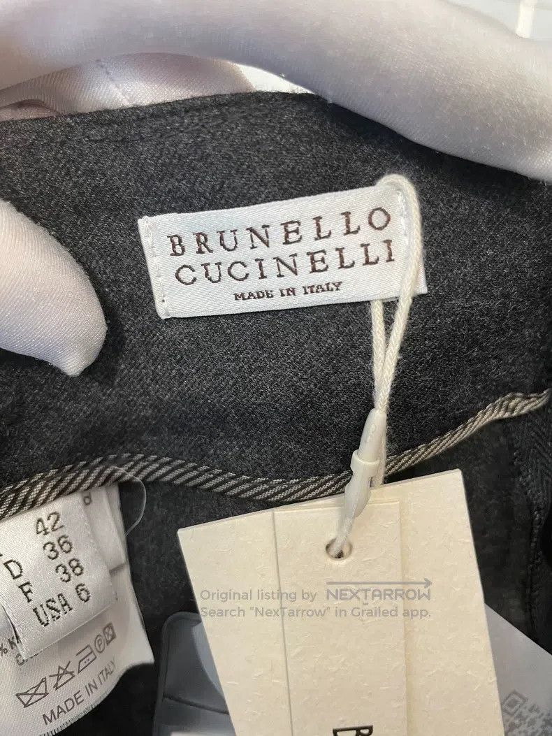 Brunello Cucinelli Brunello Cucinelli Dark Gray Wool Long Skirt Size 27" / US 4 / IT 40 - 5 Thumbnail