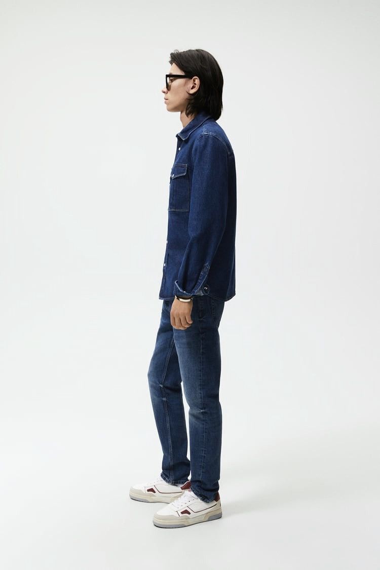 Designer × Zara Zara Man The 90s Blue Skinny Fit Denim Jeans Button Size US 30 / EU 46 - 3 Thumbnail