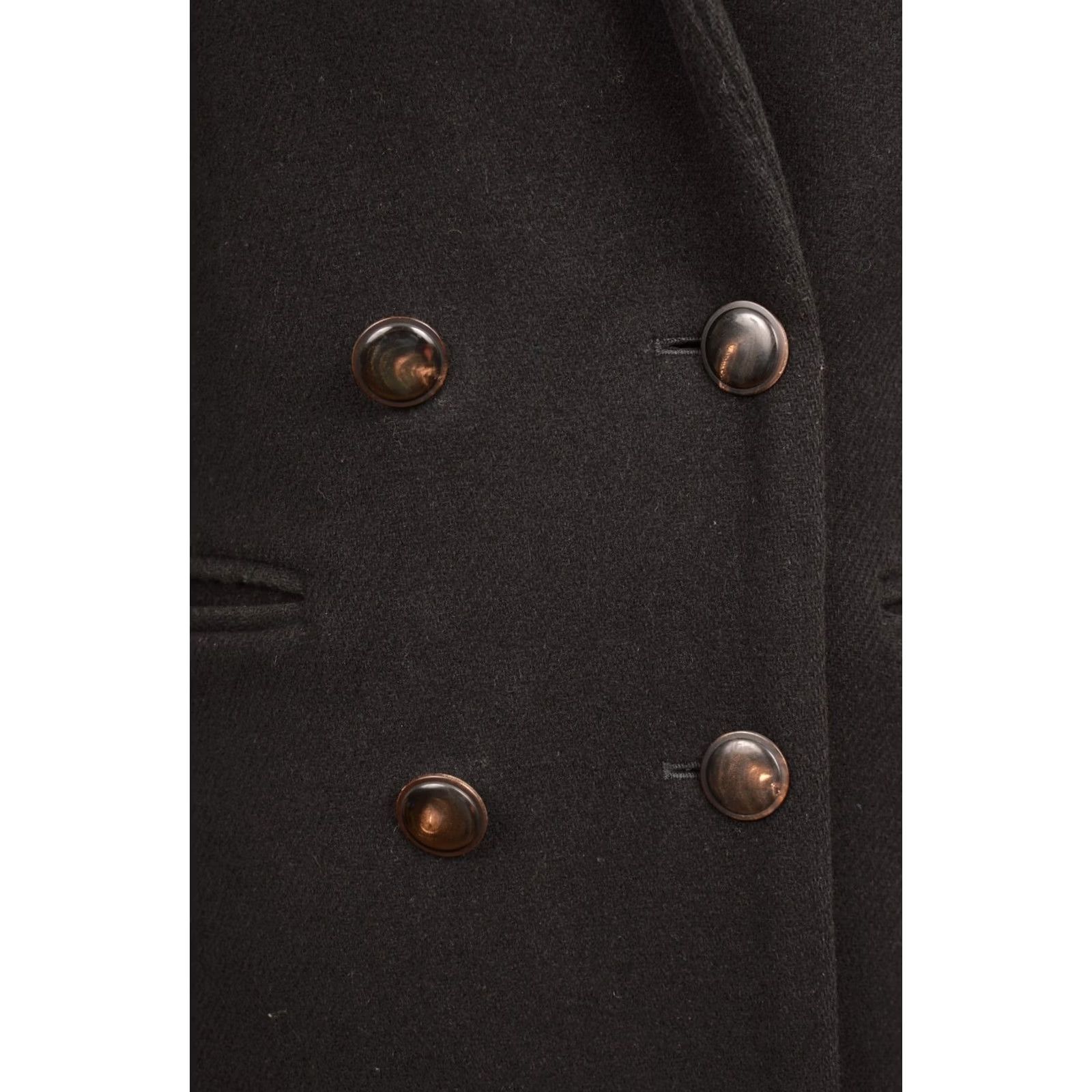 Vintage Sezane Johnson Coat Overcoat Wool Black EU 38 Women XS? Size XS / US 0-2 / IT 36-38 - 4 Thumbnail