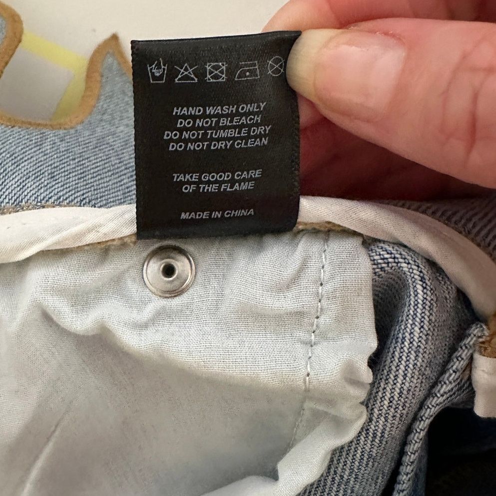 Other FUCKBOY MENTALITY Hot Flame Day Jeans Light Wash Gold 36x32 Size US 36 / EU 52 - 11 Thumbnail