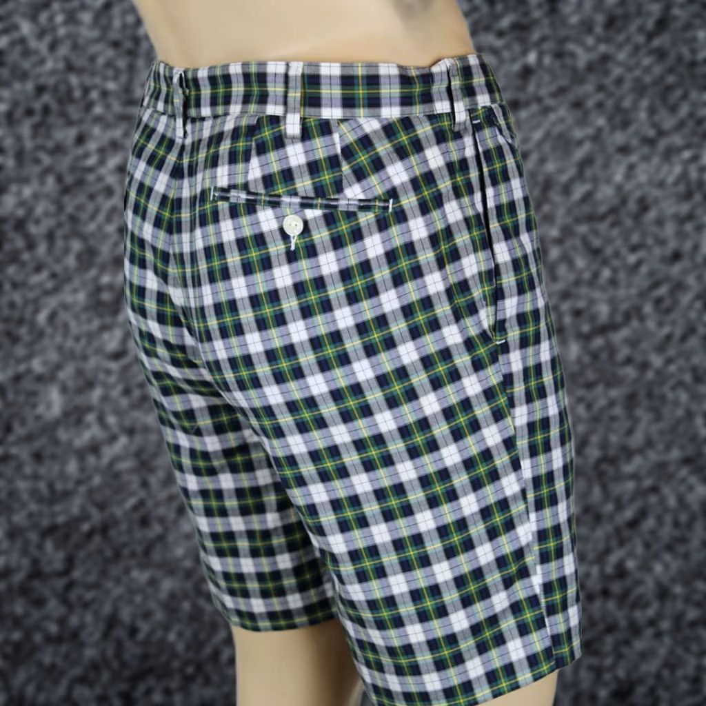 Polo Ralph Lauren Polo Ralph Lauren Slim G.I. Fit Shorts Plaid Multi-Color 36 NWT Green Blue Yellow White Casual Shorts Mens Size US M / EU 48-50 / 2 - 1 Thumbnail