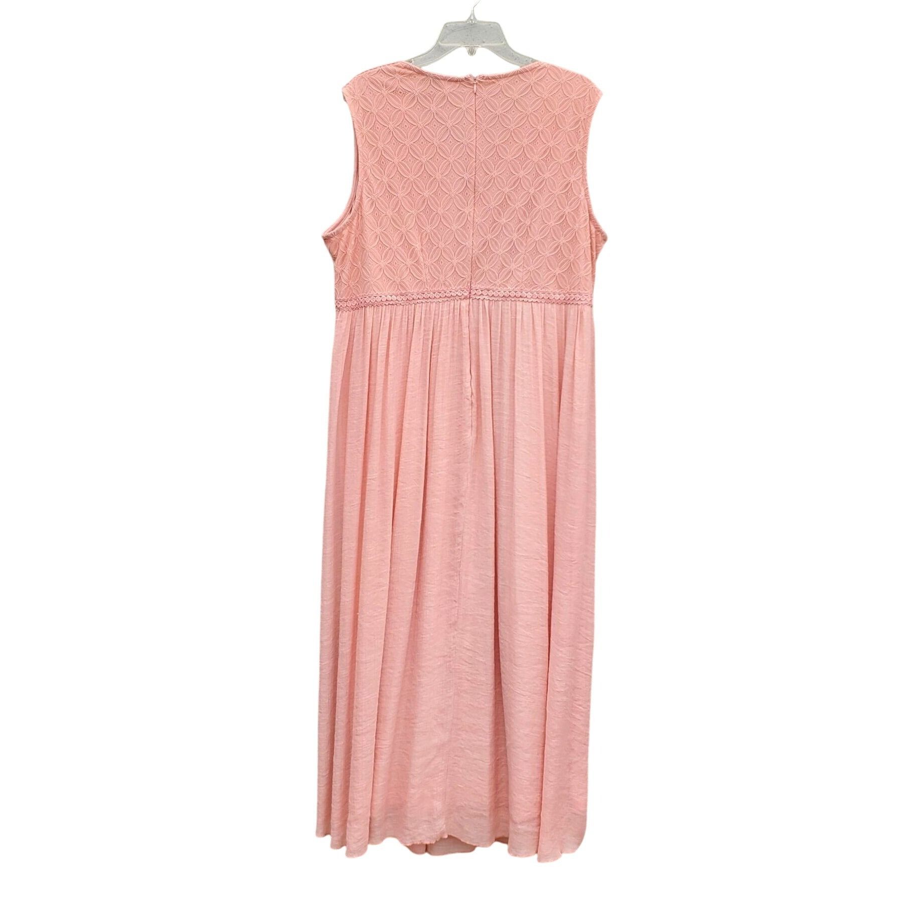 Avenue Avenue Blush Pink Lace Applique Maxi Dress Plus Size 18/20 S Size XXL / US 16-18 / IT 52-54 - 4 Thumbnail
