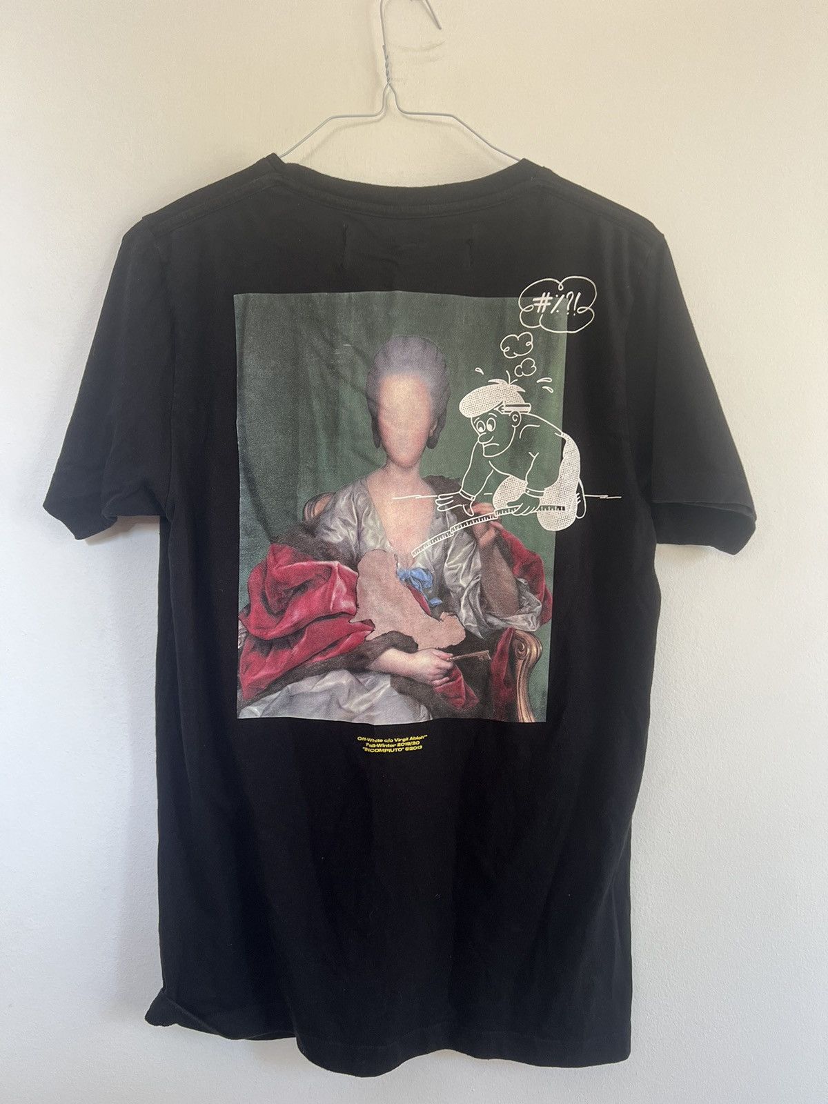 image of Off White Marianna Tee Fw/19 in Black, Men's (Size Medium)