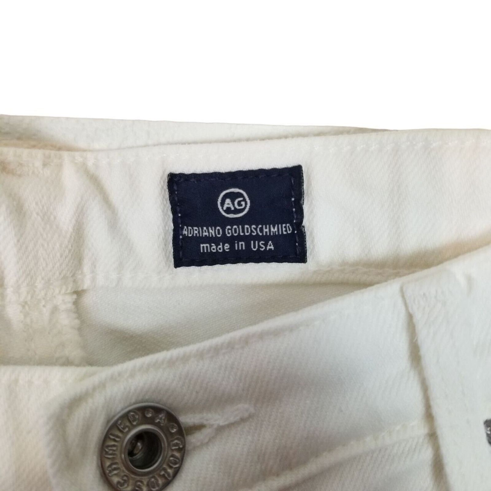 AG Adriano Goldschmied Adriano Goldschmied Womens White The Stilt Cigarette Roll Up Size 28" / US 6 / IT 42 - 5 Thumbnail
