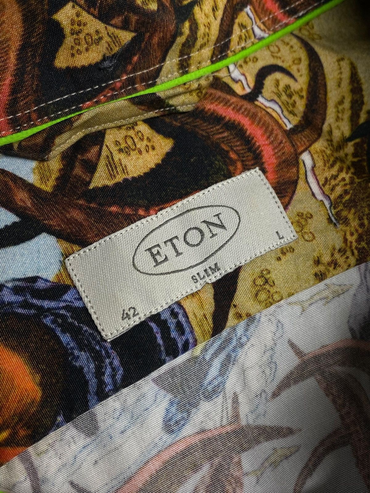 Eton Eton All Over Print Luxury Shirt Octopus Animal Museum Vibes Size US L / EU 52-54 / 3 - 16 Thumbnail