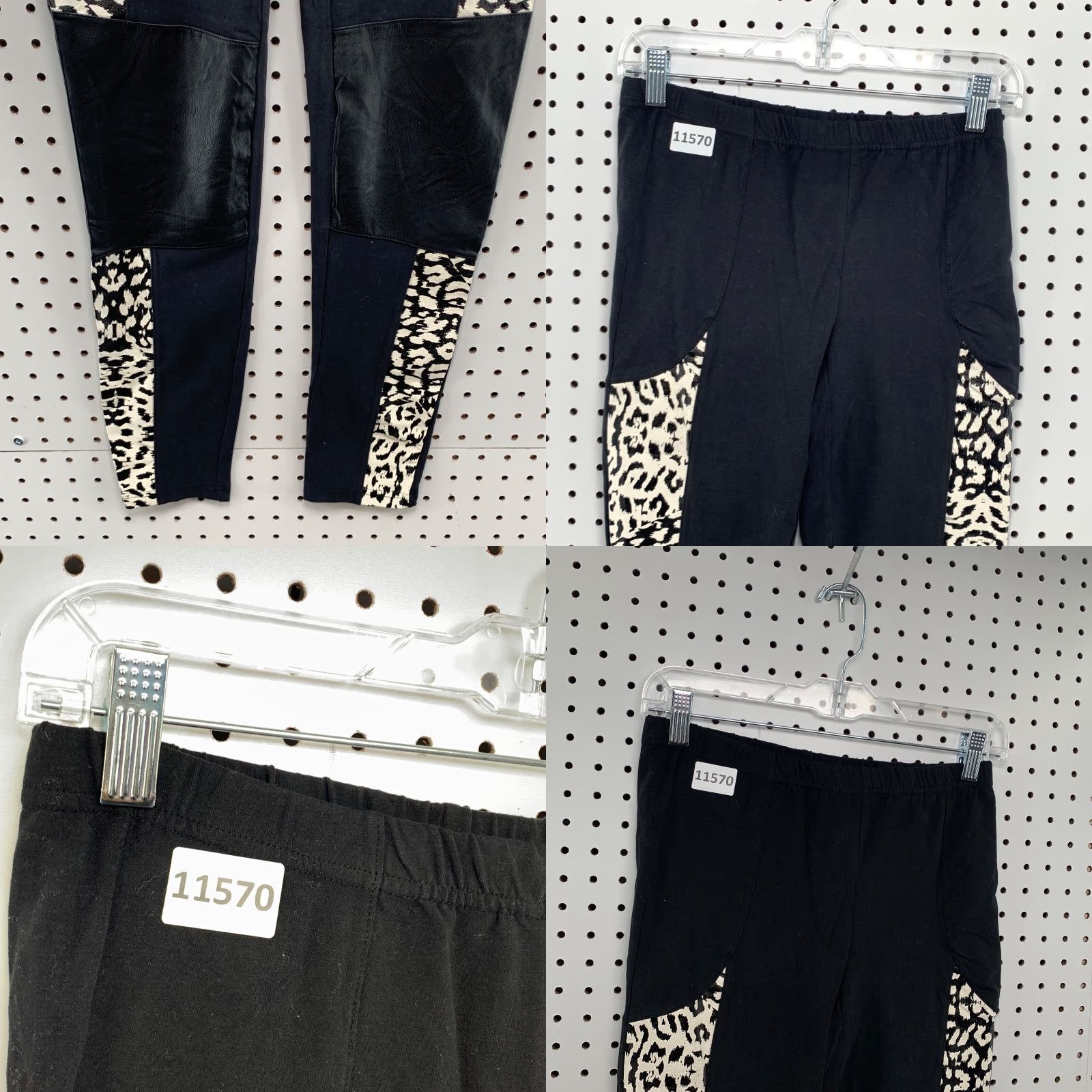 MINKPINK MINKPINK Pants Medium Womens Athletic Yoga Leggings Black Leopard Stretch Size 32" / US 10 / IT 46 - 8 Thumbnail