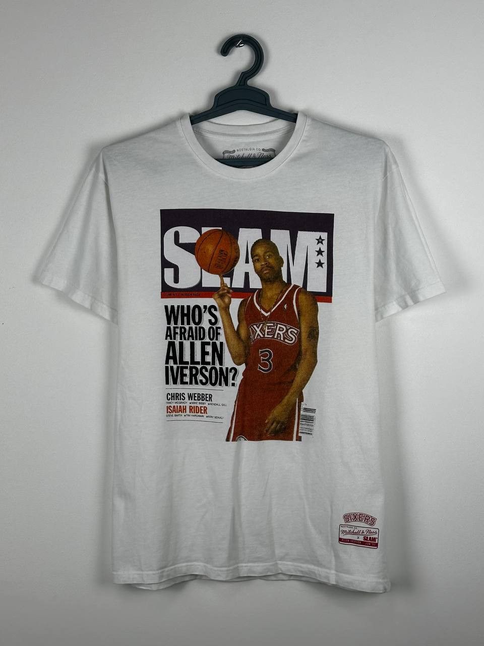 Mitchell & Ness × NBA Mitchell Ness Allen Iverson Slam Cover T Shirt Size US L / EU 52-54 / 3 - 1 Thumbnail