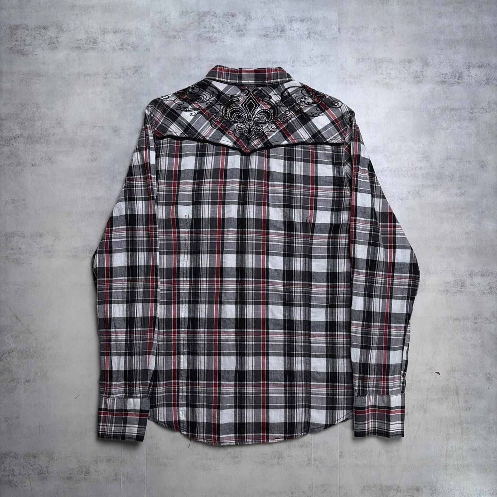 Affliction Y2K Affliction Style Plaid Cross Long Sleeve Button Up Shirt Size US M / EU 48-50 / 2 - 2 Thumbnail