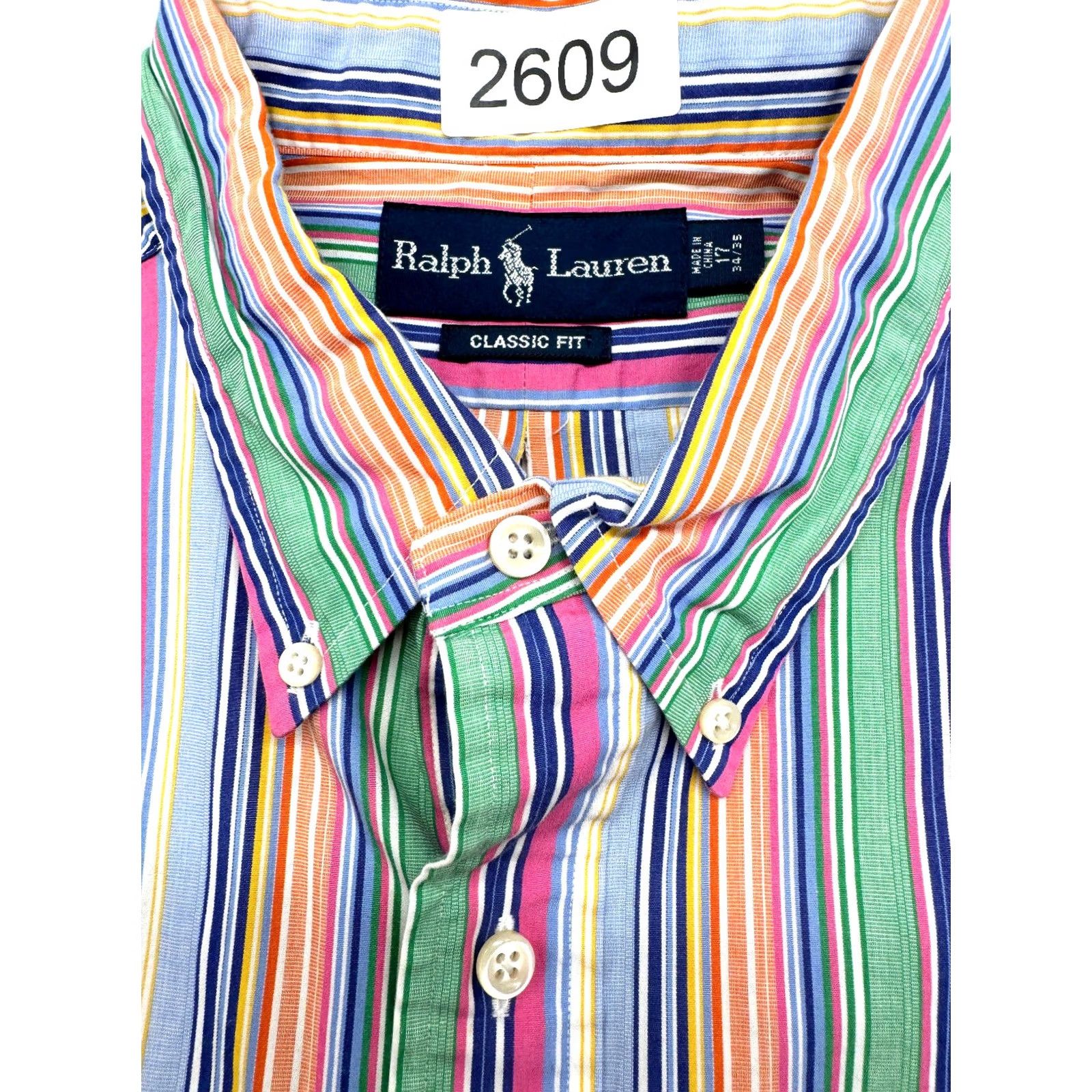 Ralph Lauren Ralph Lauren Yarmouth Long Sleeve Button-Up Mens Large Striped Shirt Cotton 2609 Size US XL / EU 56 / 4 - 2 Thumbnail