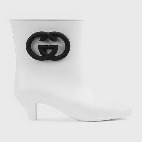 Gucci Interlocking G Rubber Ankle Boots SIZE 37