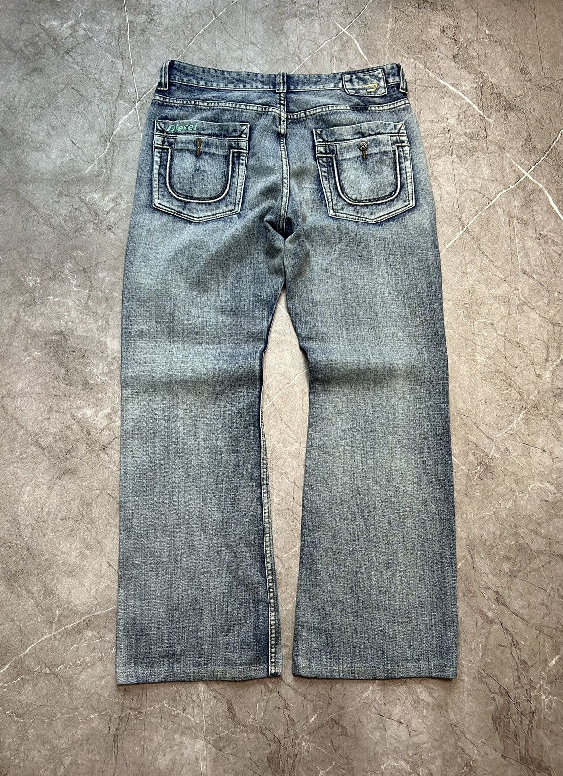 Diesel × Diesel Black Gold Rare Vintage 90s Diesel Industrtry Faded Blue Jeans Size US 36 / EU 52 - 1 Thumbnail