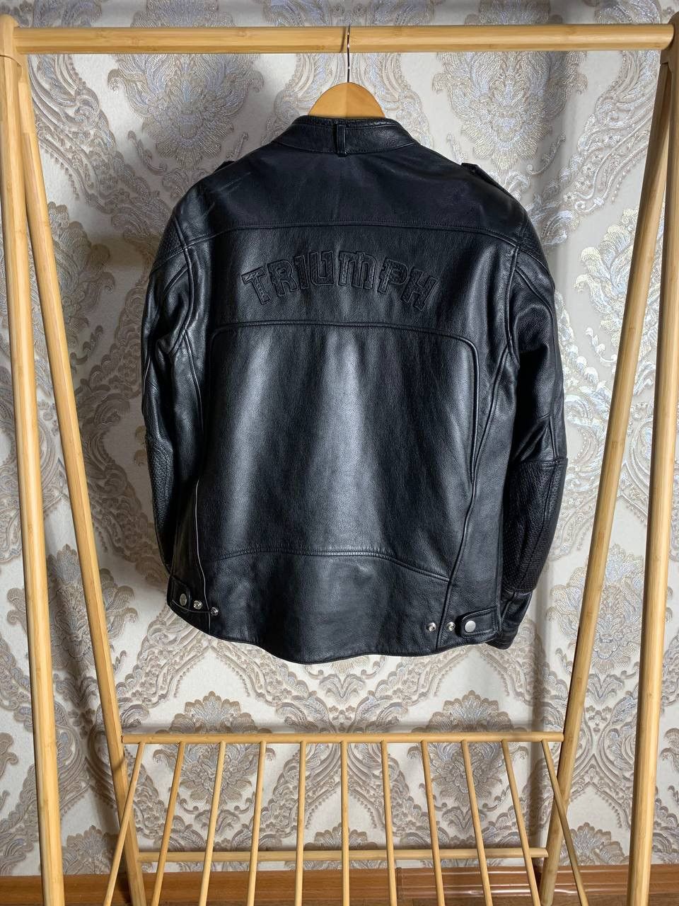 Harley Davidson × Vintage VERY RARE TRIUMPH LEATHER JACKET MOTOR CYCLES JAPAN STYLE Size US M / EU 48-50 / 2 - 22 Thumbnail