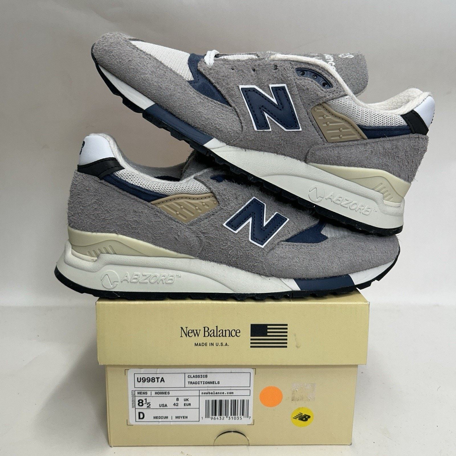 New Balance New Balance 998 Made In USA “Grey Day” U998TA Size US 8.5 / EU 41-42 - 1 Thumbnail