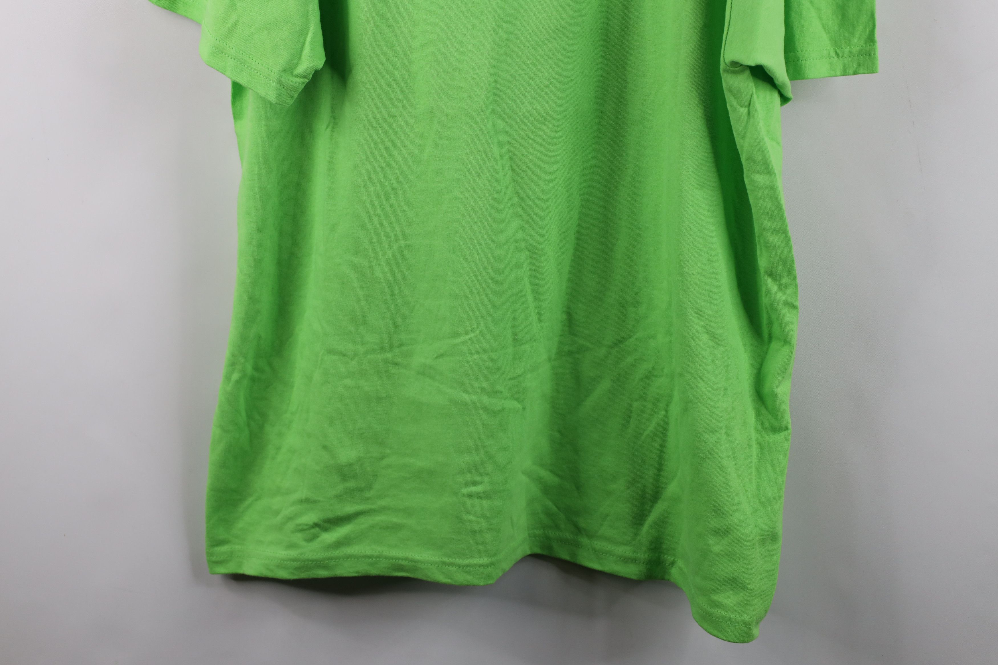 Vintage Vintage 90s Y2K Streetwear Short Sleeve T-Shirt Lime Green Size US XL / EU 56 / 4 - 3 Thumbnail