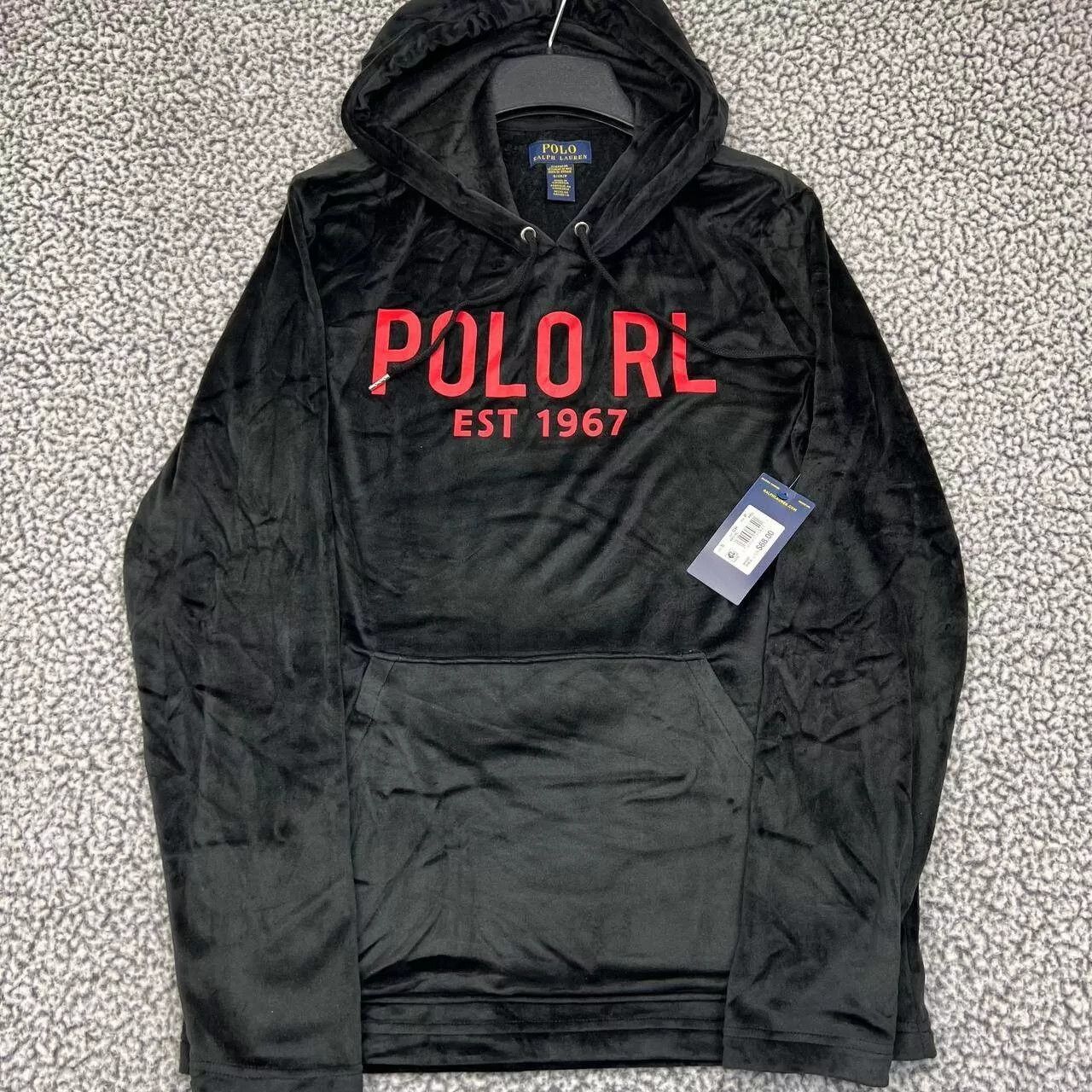 Polo Ralph Lauren Polo Ralph Lauren Hoodie Men S Velour Velvet Pullover Size US S / EU 44-46 / 1 - 1 Thumbnail