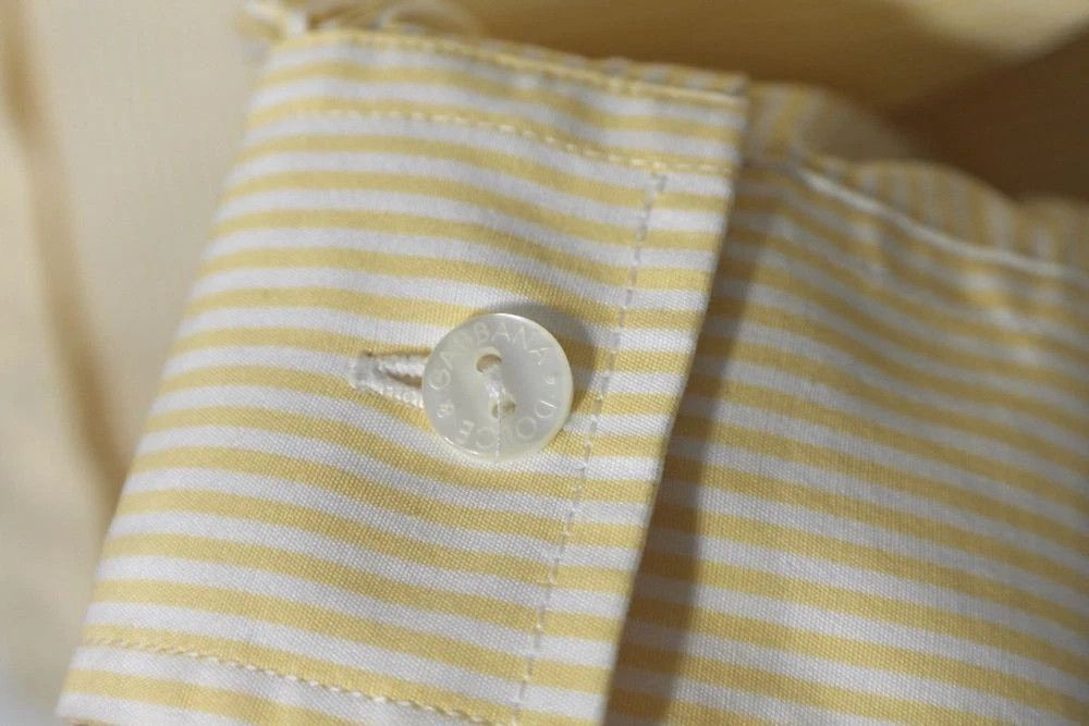 Dolce & Gabbana Share Dolce & Gabbana Womens Striped Shirt Sz 42 Yellow Size M / US 6-8 / IT 42-44 - 5 Thumbnail
