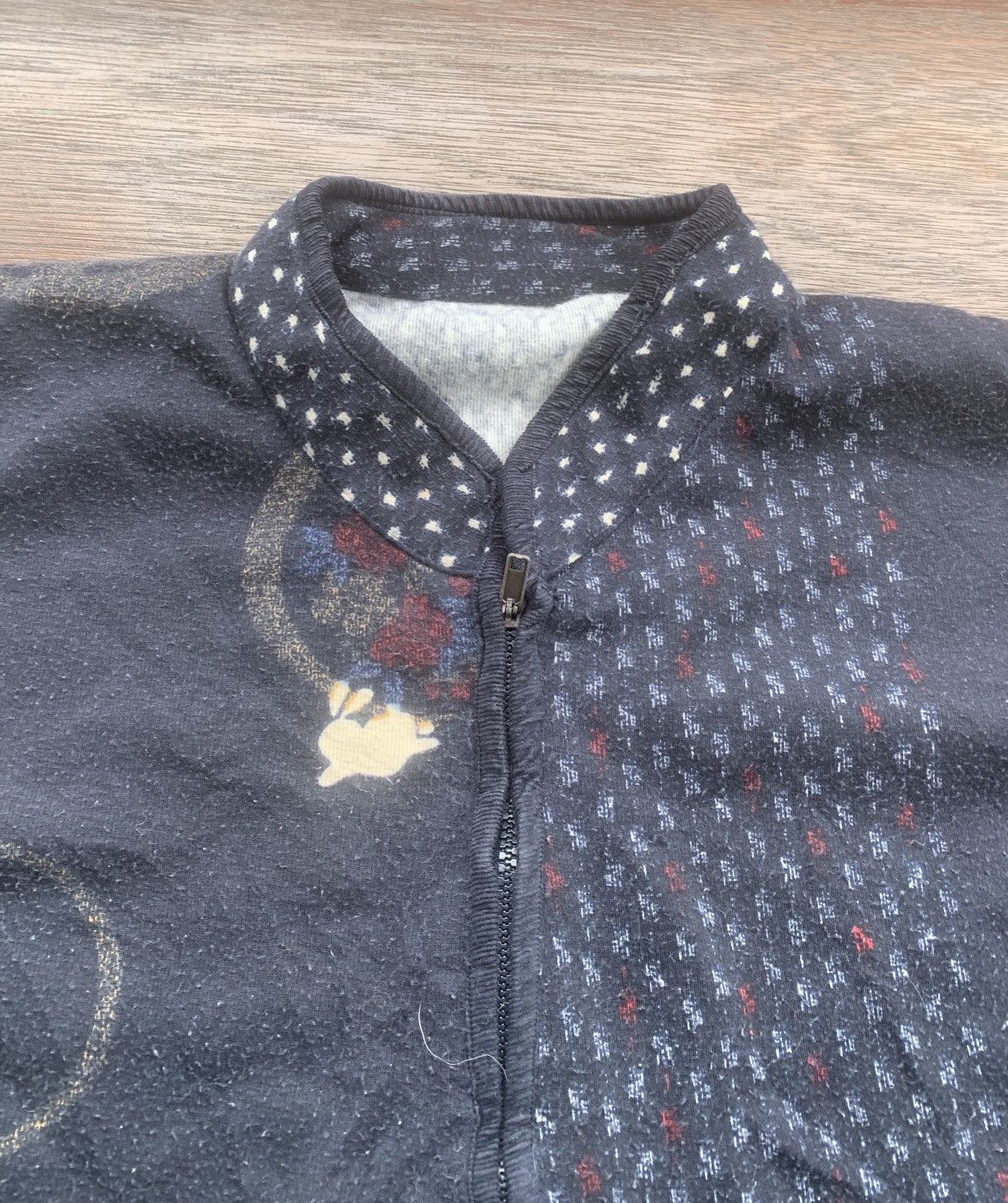 Japanese Brand Vintage sakura Japan fleece kimono style jacket Size US L / EU 52-54 / 3 - 3 Thumbnail
