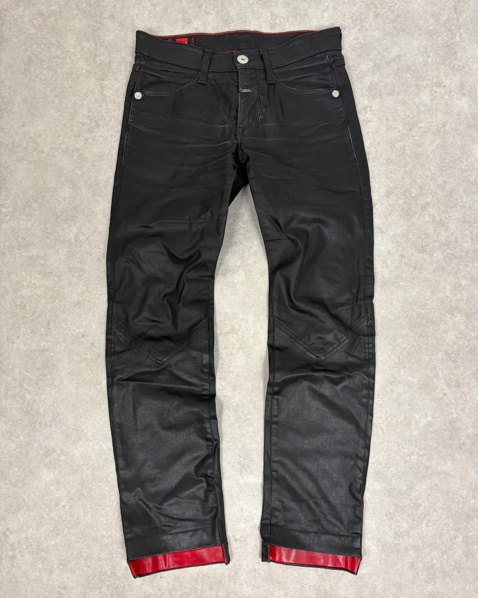 Marithe + Francois Girbaud FW2013 Marithé + François Girbaud Black Waxed Denim Jeans Size US 30 / EU 46 - 1 Thumbnail