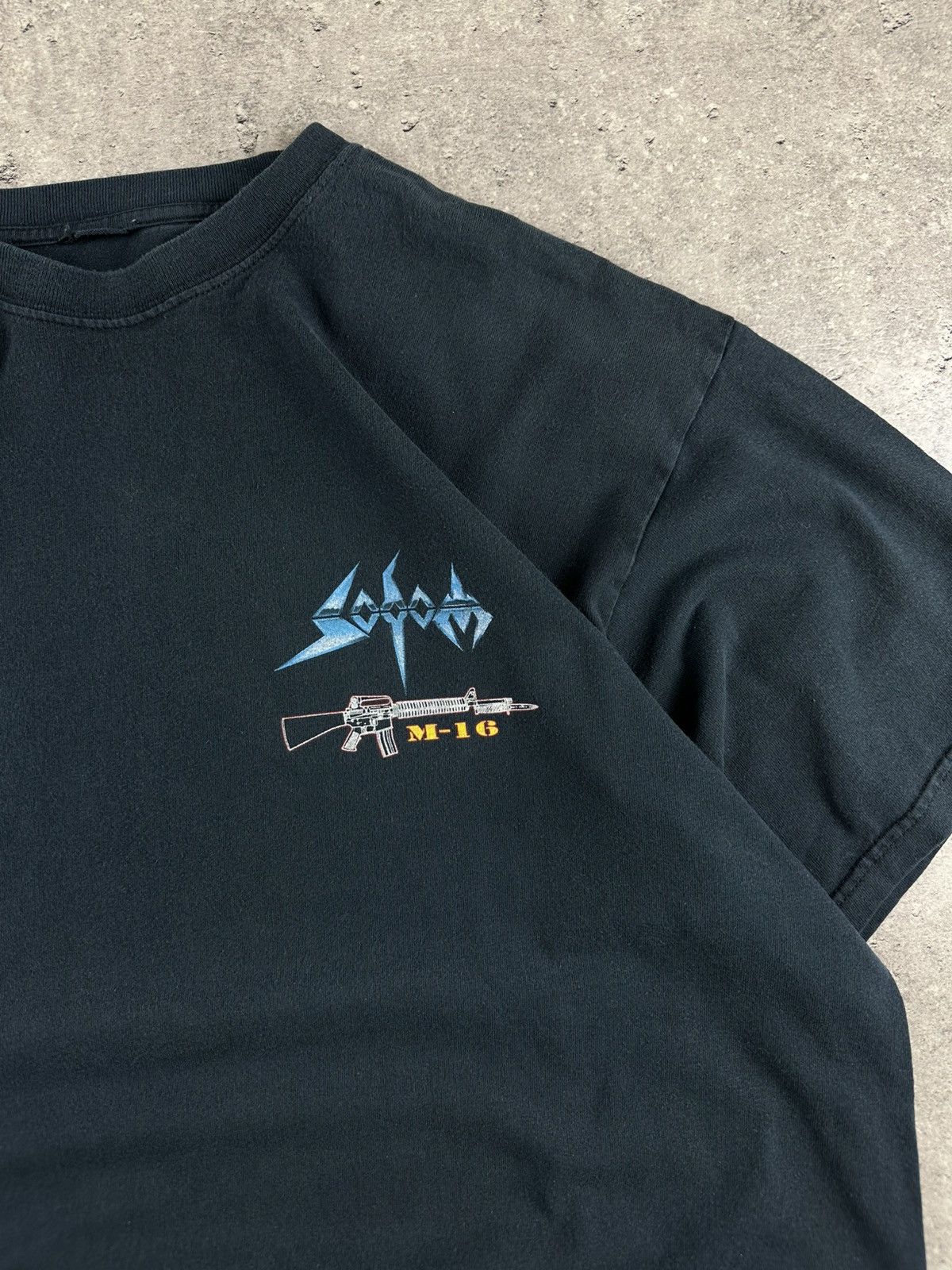 Vintage T-shirt tee Sodom M-16 merch hardstyle alternatice schwarz Size US L / EU 52-54 / 3 - 4 Thumbnail