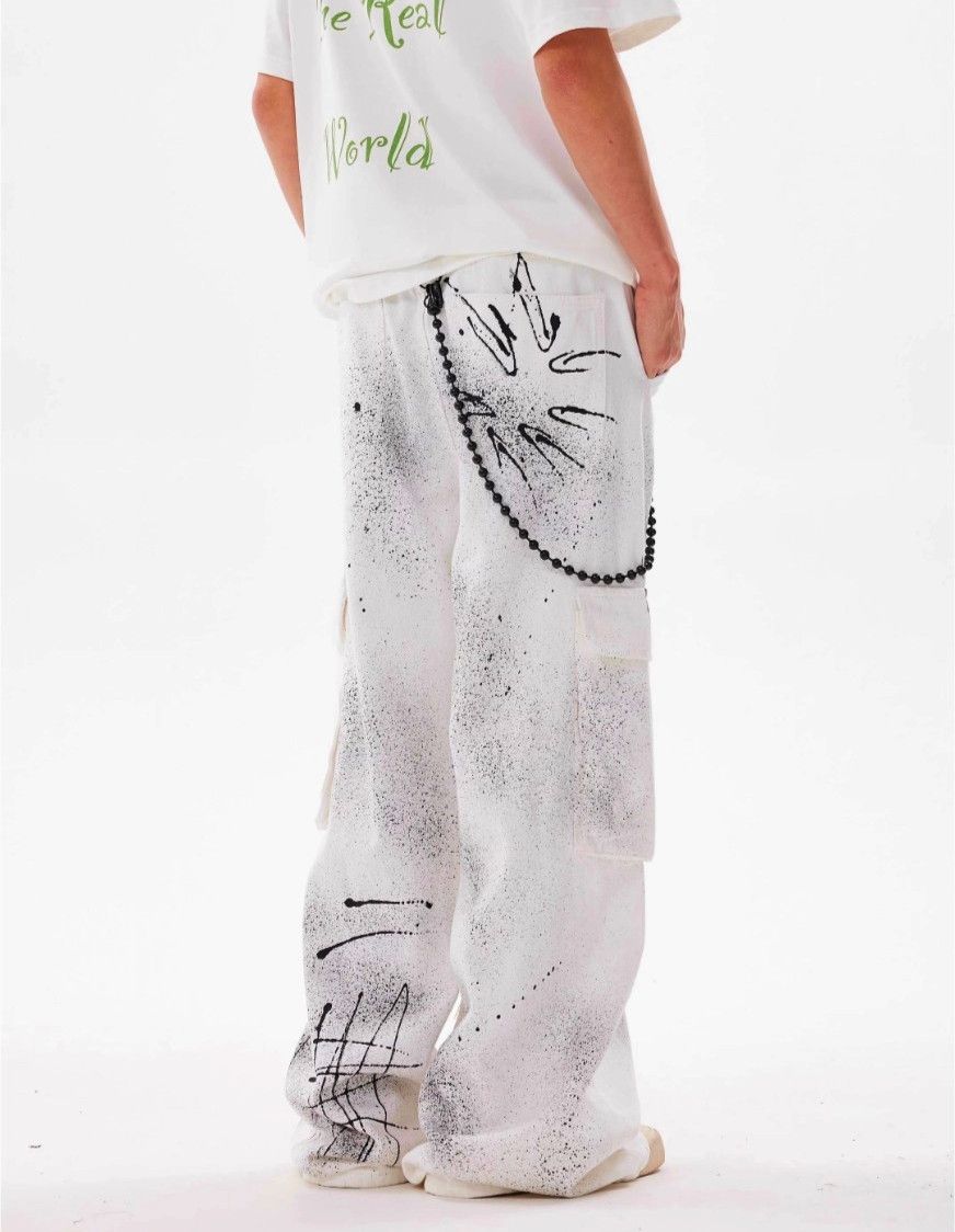 Jean × Vintage Inkjet Graffiti Dirty Jeans Multi-pocket Size US 28 / EU 44 - 3 Thumbnail