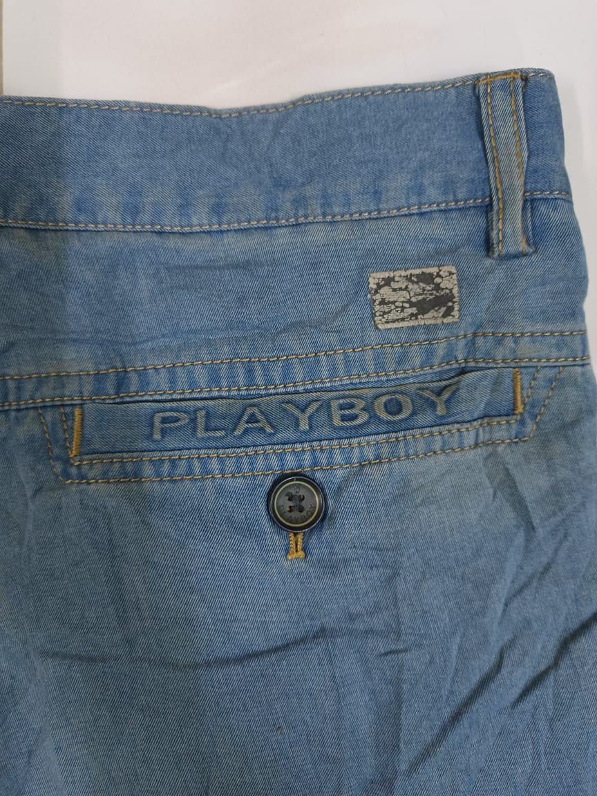 Playboy × Vintage Vintage Playboy Baggy Denim Jeans Pants Size US 37 - 10 Thumbnail