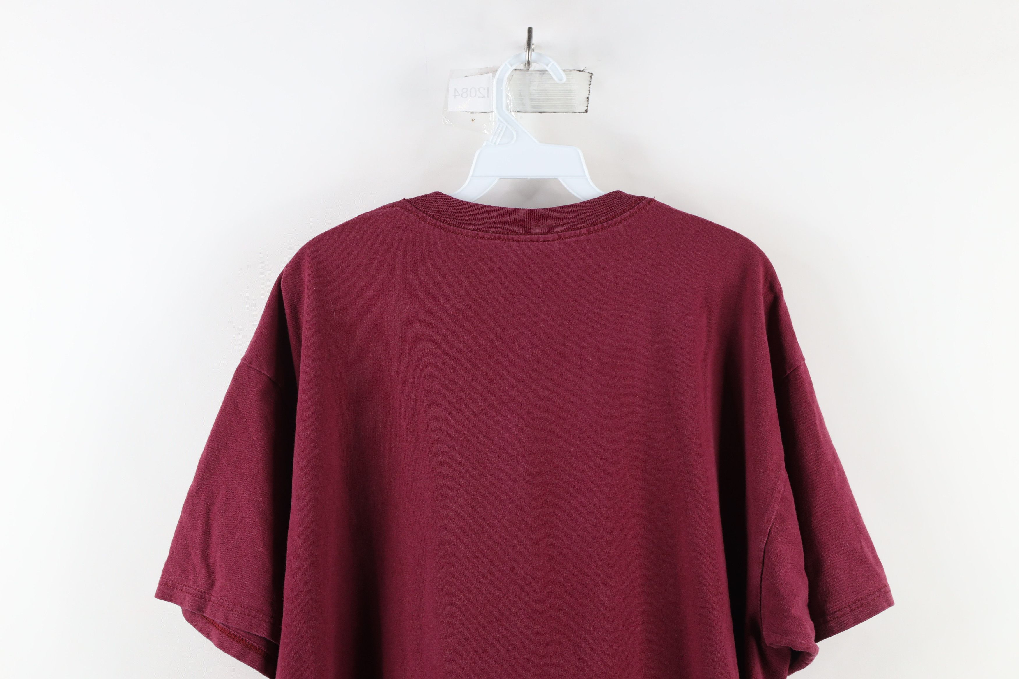 Vintage Vintage 90s Spell Out PowerBar Short Sleeve T-Shirt Burgundy Size US XL / EU 56 / 4 - 10 Thumbnail