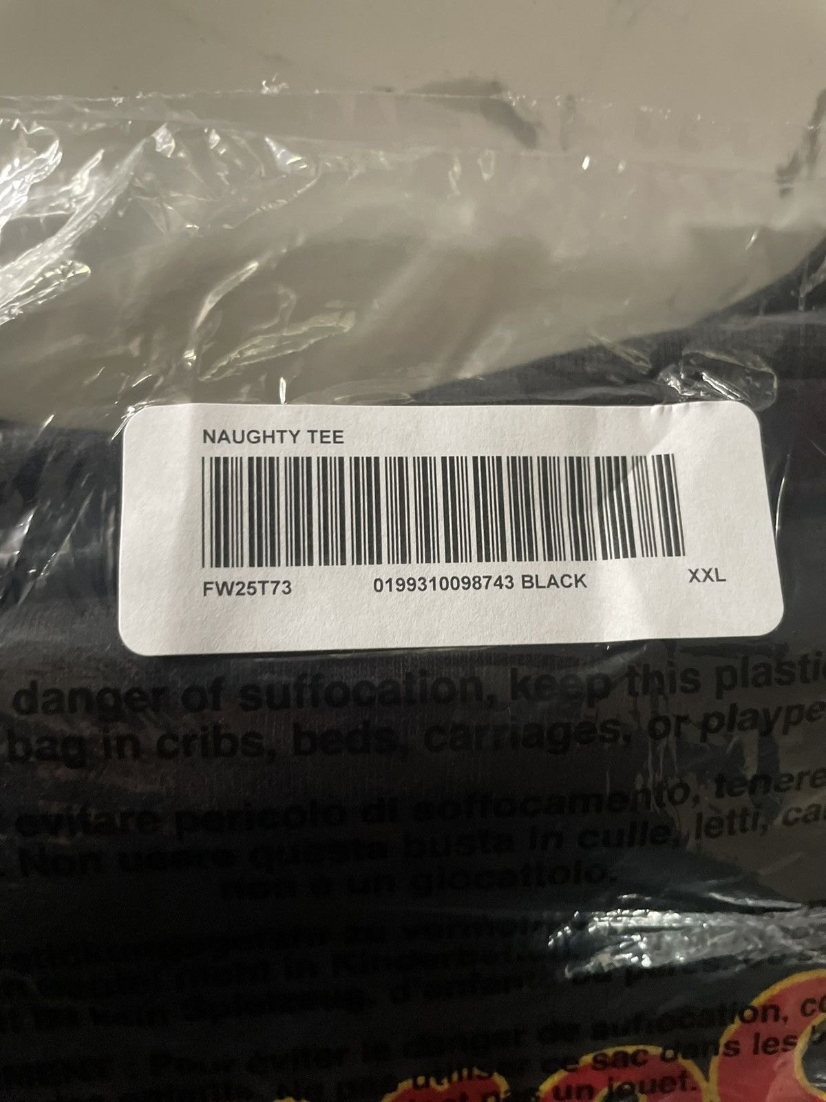 Supreme Supreme Naughty Tee Black Size XXL Size US XXL / EU 58 / 5 - 3 Thumbnail