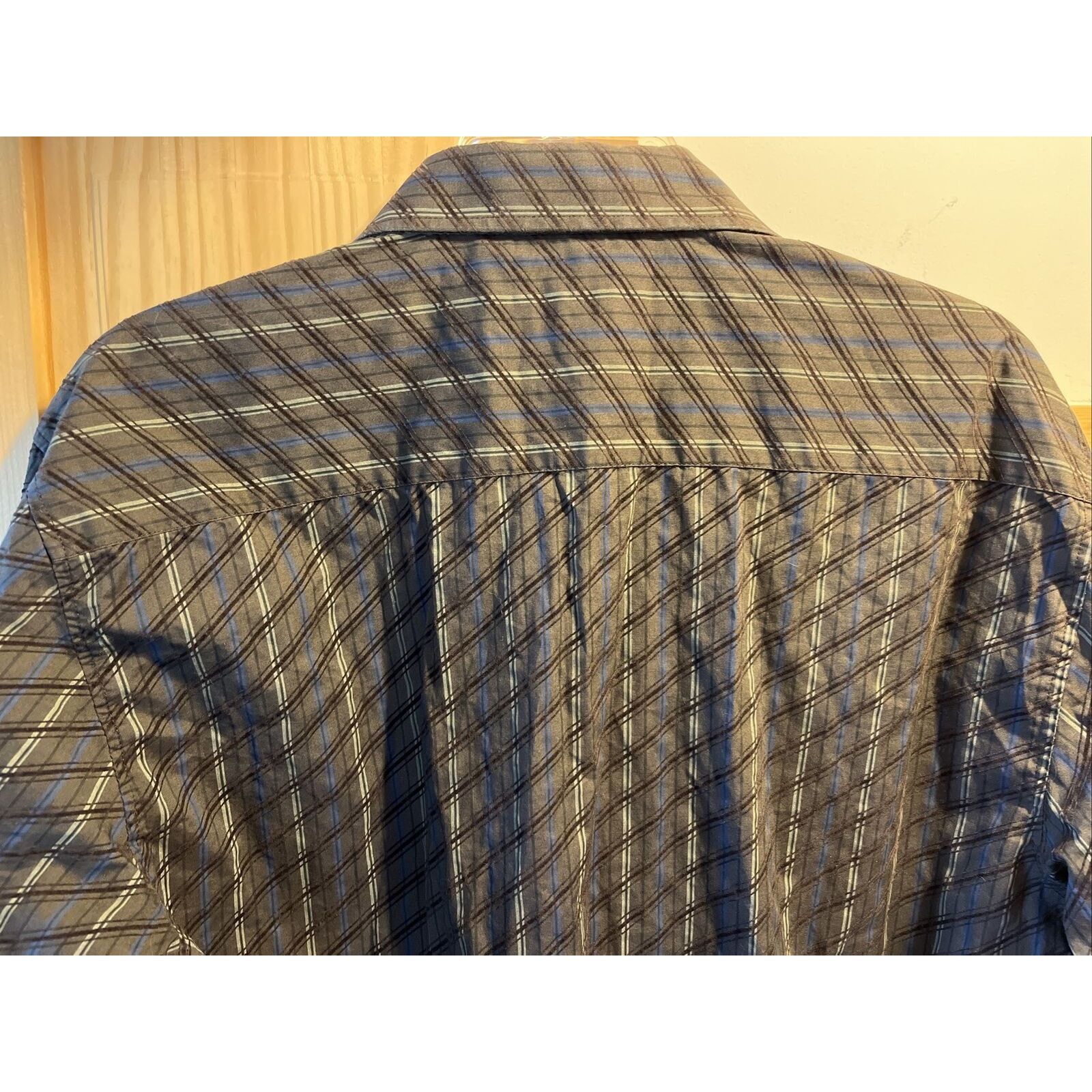 Eighty Eight Eighty Eight Men's M Brown Striped LS Cotton Polyester Shirt Size US M / EU 48-50 / 2 - 9 Thumbnail