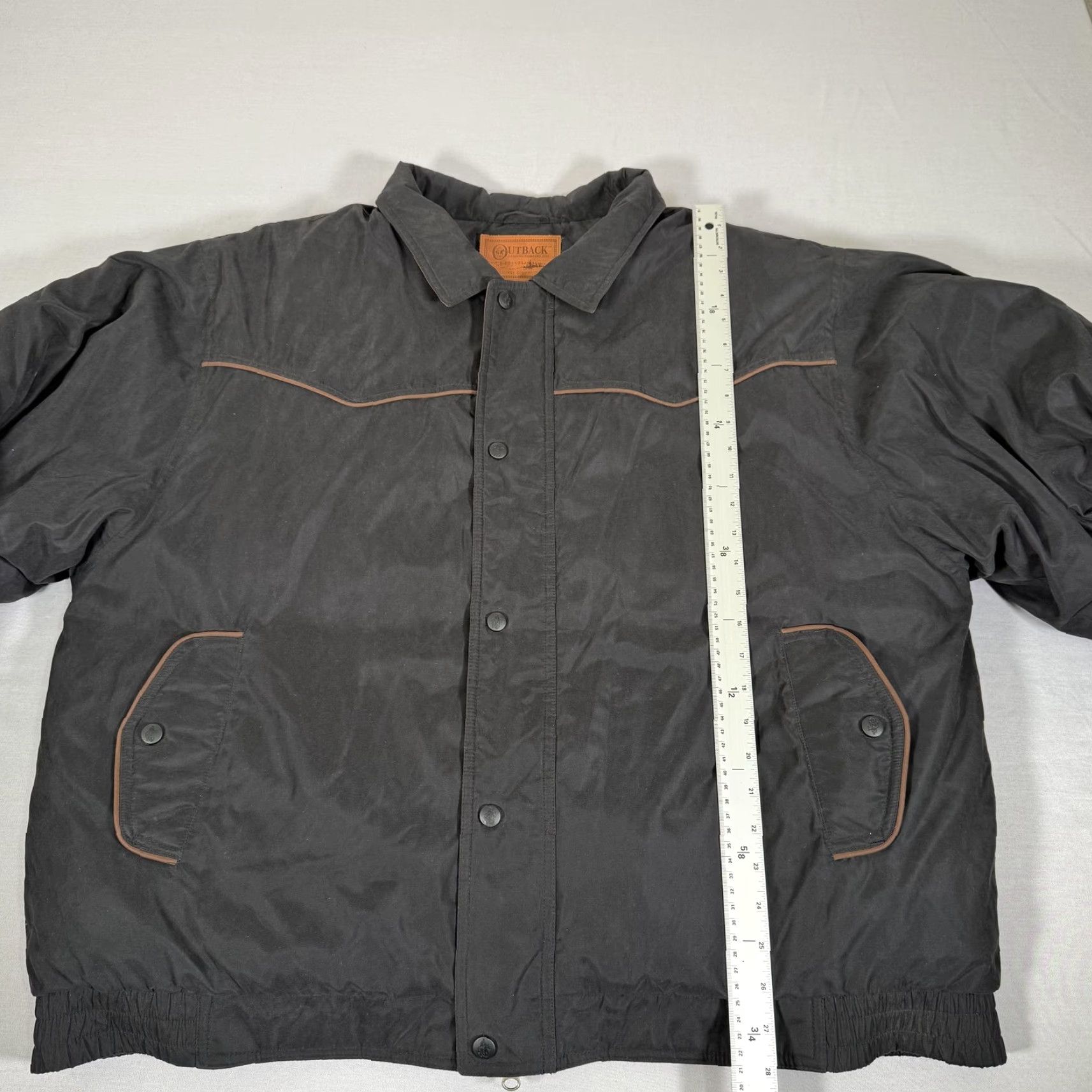 Vintage Outback Trading Jacket 2XL Mens Black Western Down Trailblazer Puffer Cowboy Size 48R - 5 Thumbnail