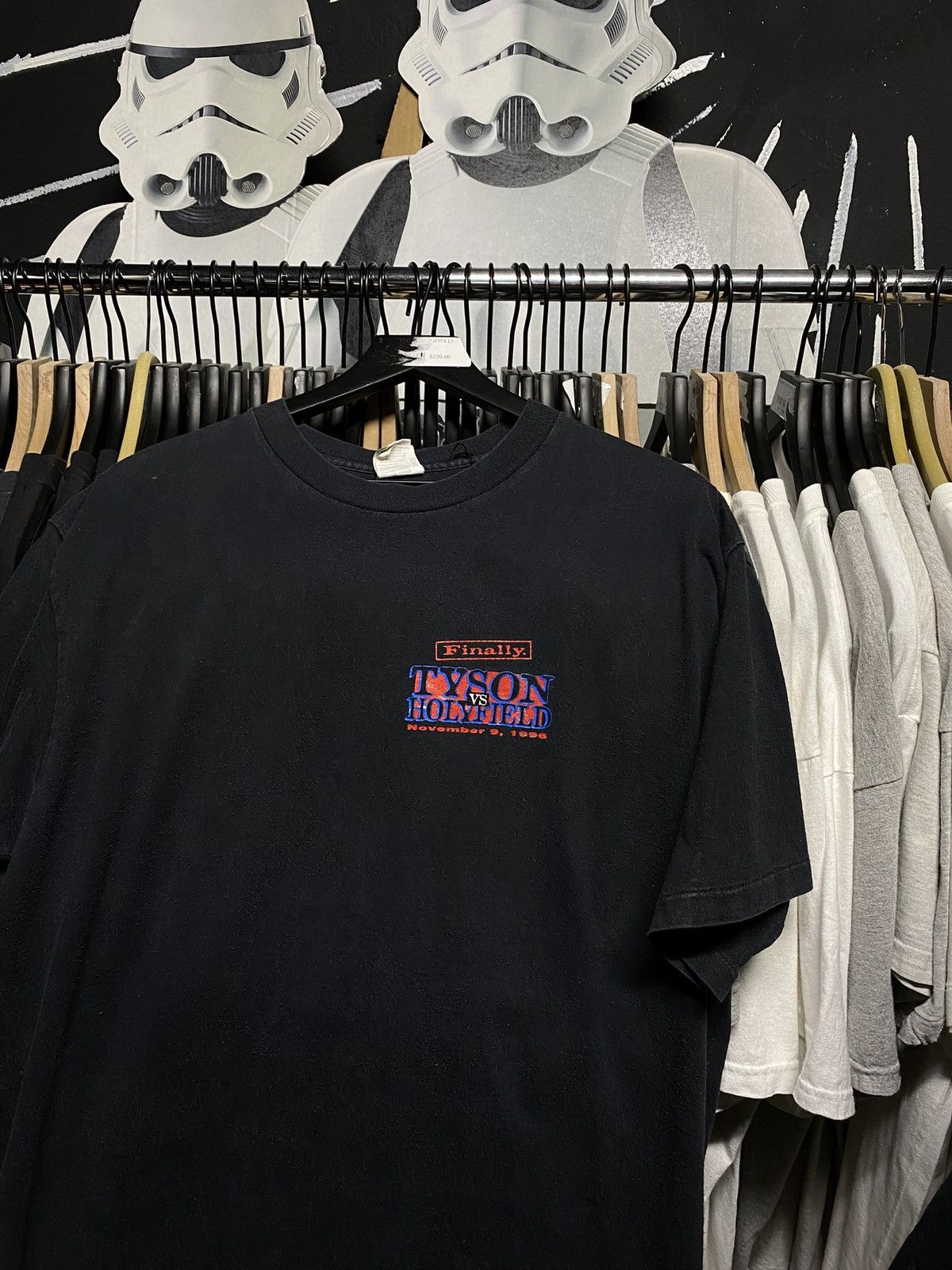 Rap Tees Vintage 1996 Tyson vs Holyfield Boxing T-Shirt XLarge Size US XL / EU 56 / 4 - 2 Thumbnail